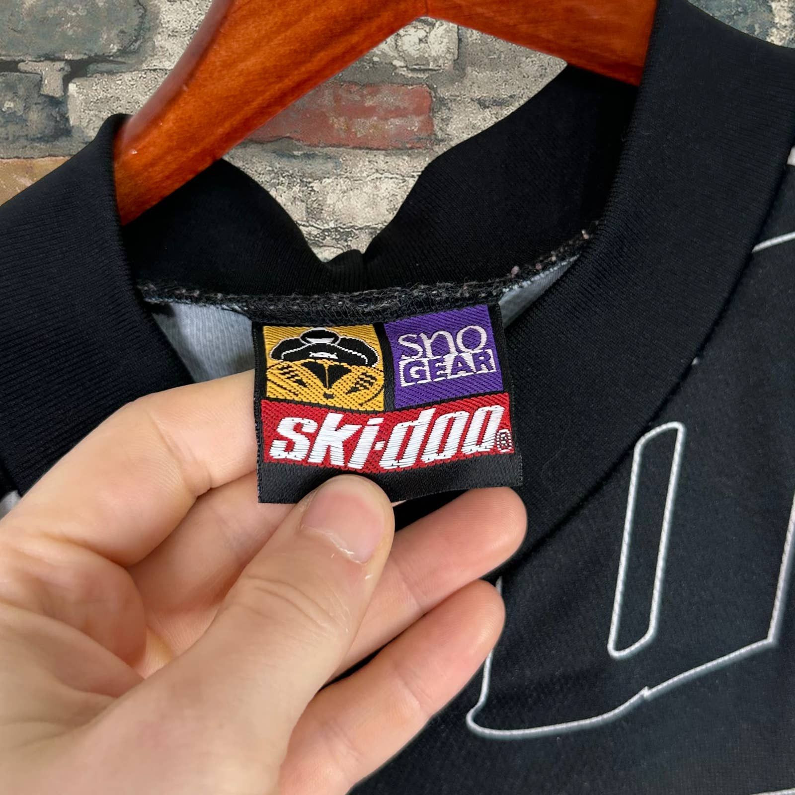 Japanese Brand Vintage Ski Doo Motocross Jersey Jet Black Orange Yellow 90s Size US L / EU 52-54 / 3 - 7 Thumbnail