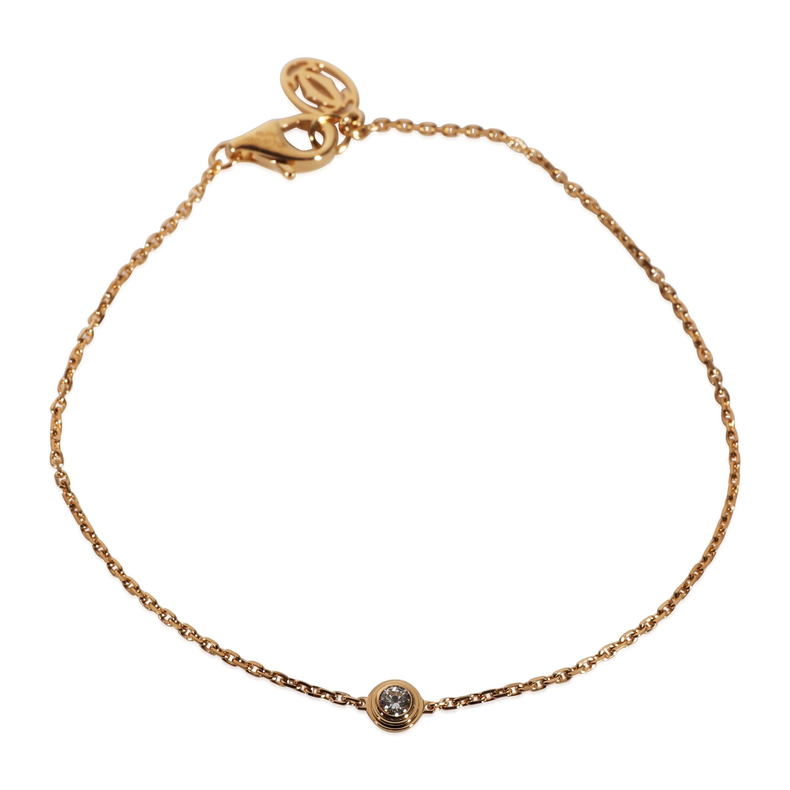image of Cartier D'amour Diamond Bracelet In 18K Yellow Gold 0.04 Ctw, Women's