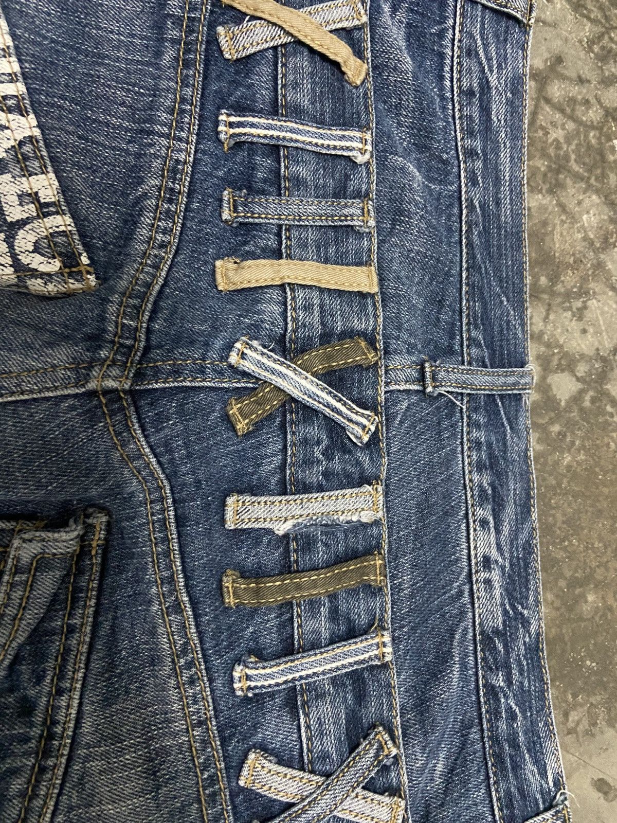 Japanese Brand Unbrand Double Waist Flare Jeans Size US 32 / EU 48 - 17 Thumbnail
