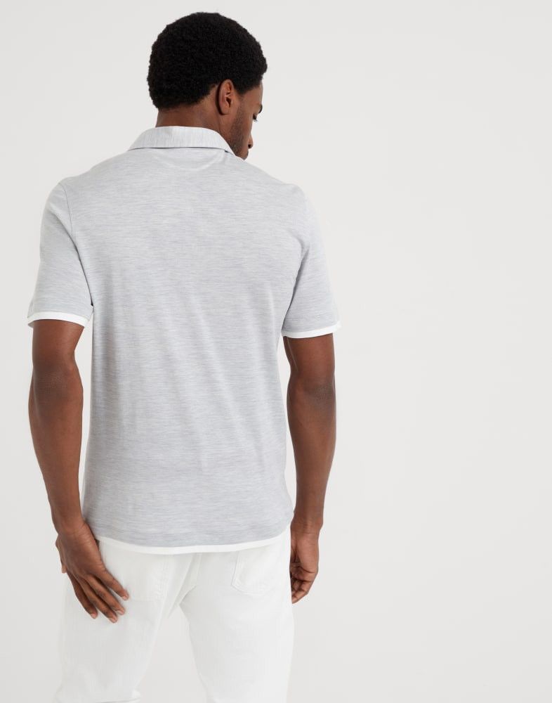 Brunello Cucinelli o1w1db10825 Polo T-Shirt in Grey Size US XL / EU 56 / 4 - 4 Thumbnail
