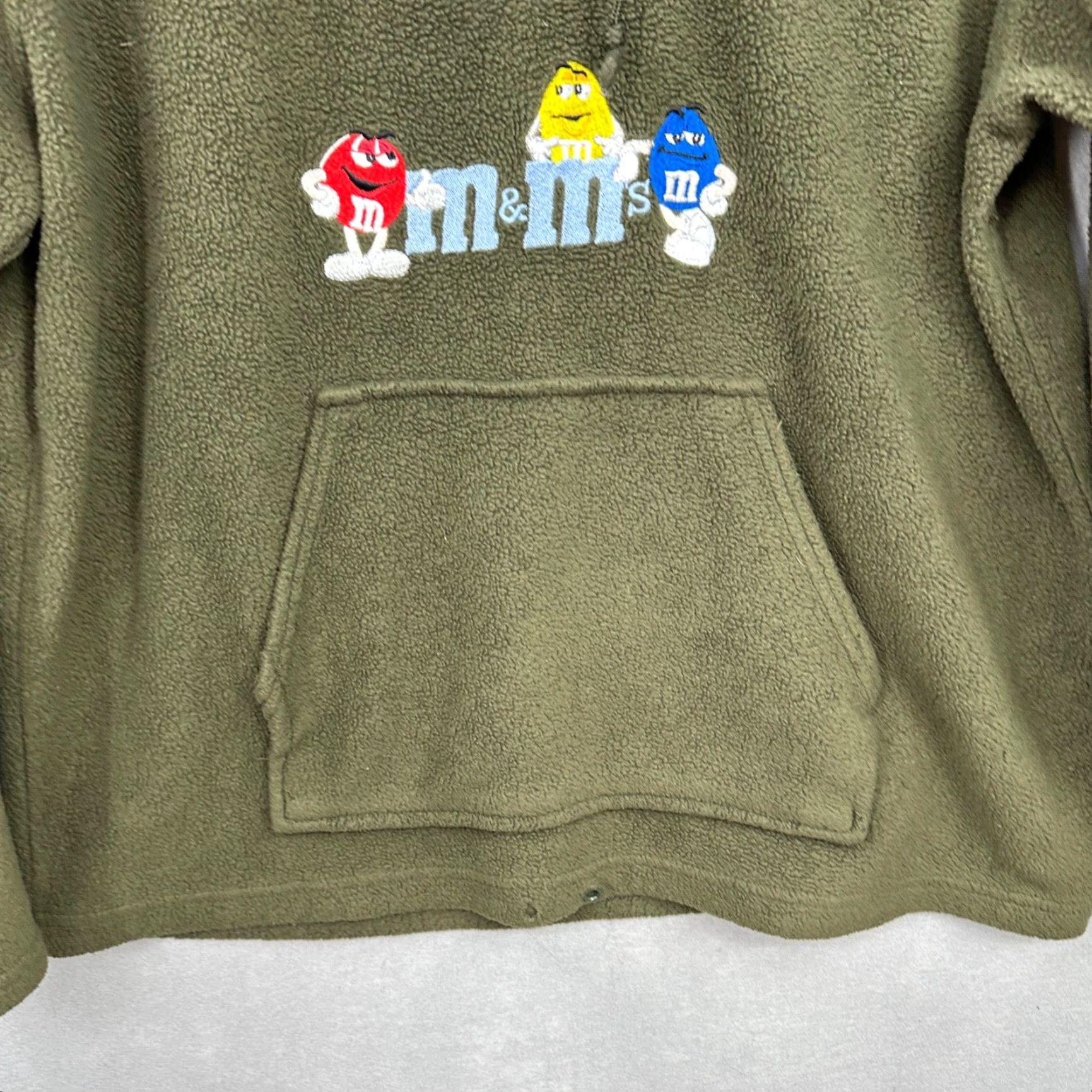 MNML VINTAGE MnM Hoodie Shirt Womens M Green 90s Hooded Pullover Fleece Zip M&Ms Y2K Classic Summer Winter Fall Casual Business Travel Golf? Size M / US 6-8 / IT 42-44 - 3 Thumbnail