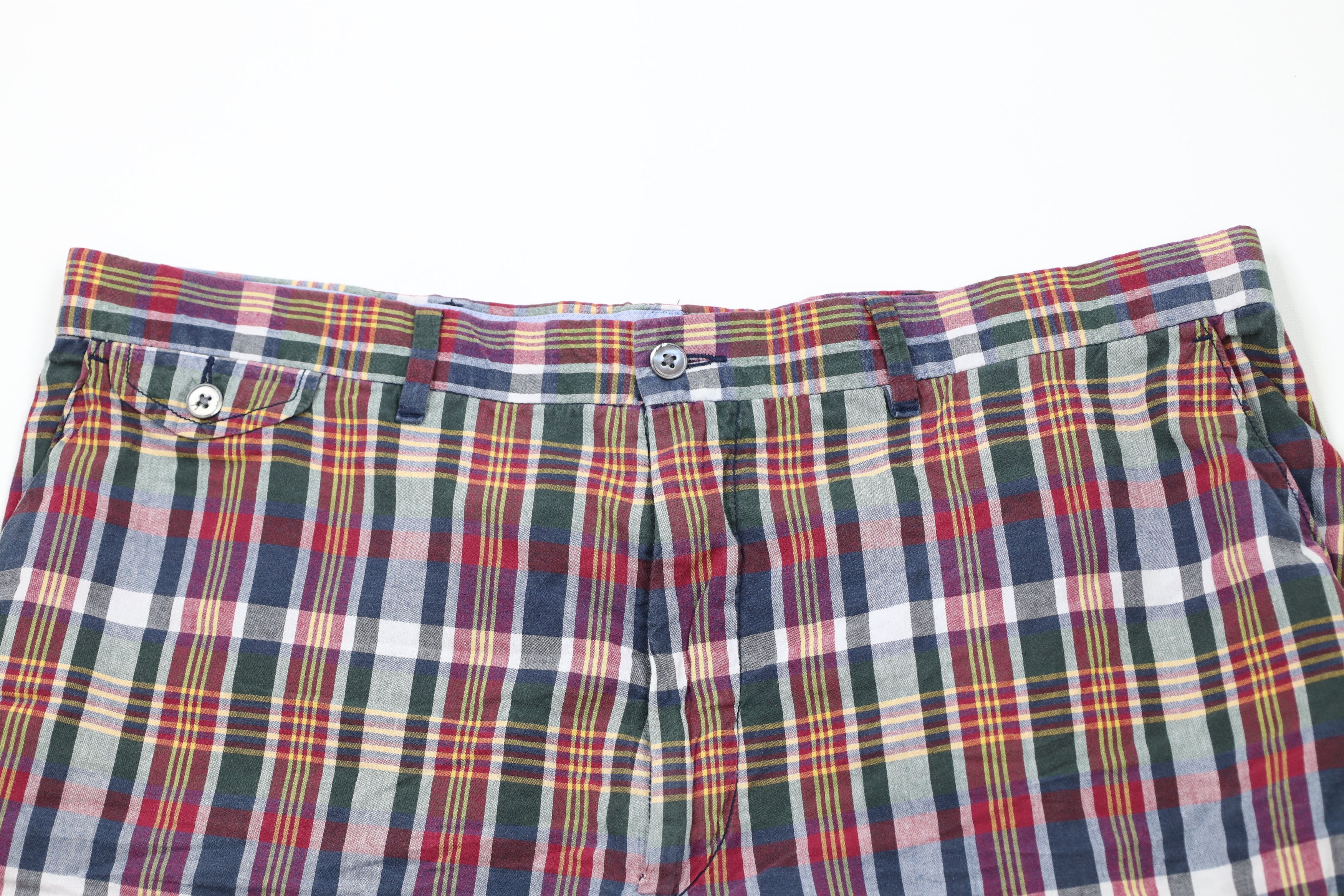 Ralph Lauren × Vintage Vintage 90s Ralph Lauren Madras Plaid Chino Shorts Cotton Size US 40 / EU 56 - 2 Thumbnail
