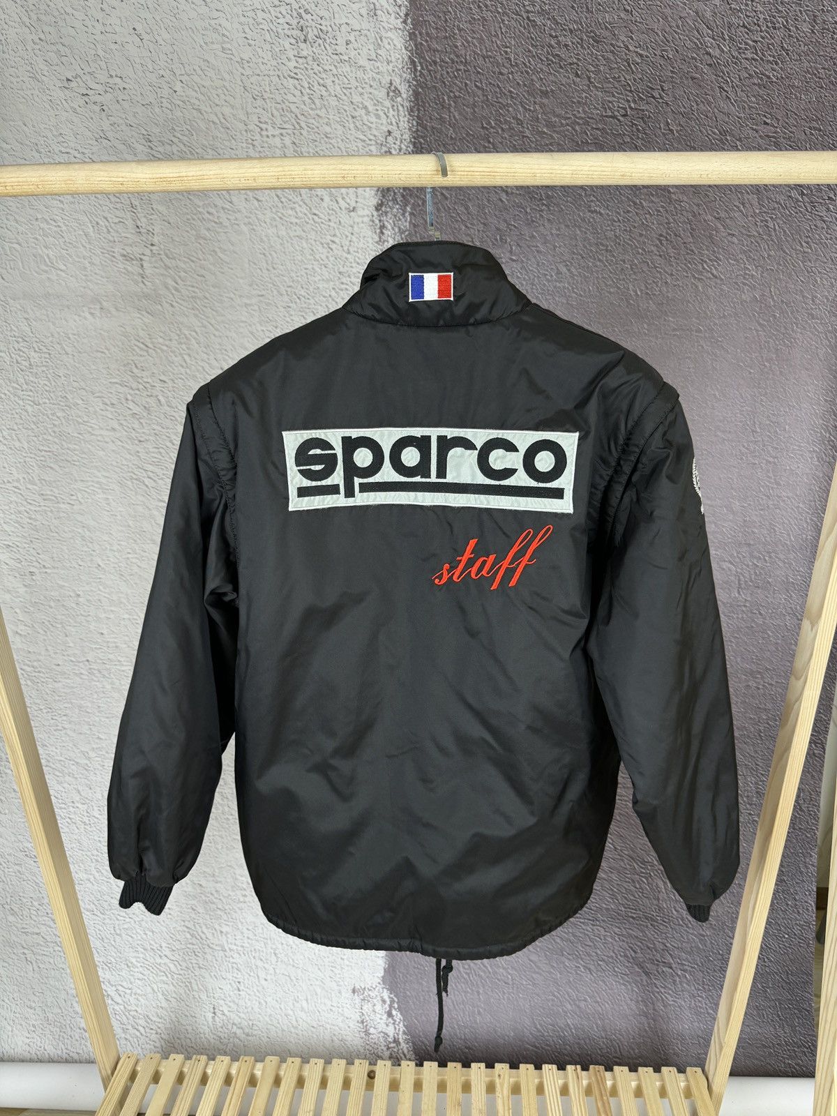Vintage Sparco 2 in 1 vintage racing France big logo nylon jacket Size US S / EU 44-46 / 1 - 2 Thumbnail
