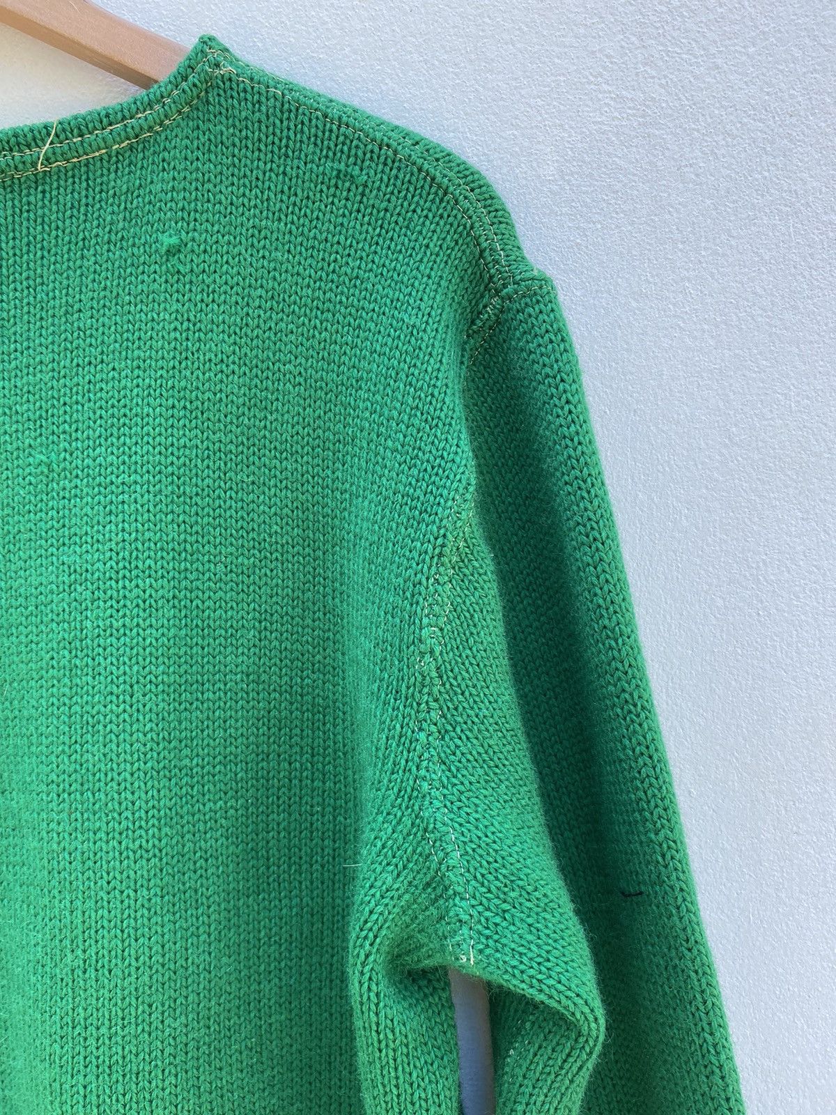 Designer × Vintage Nelson knitting Green Knit Sweater with Front Logo Patch Size M / US 6-8 / IT 42-44 - 21 Thumbnail