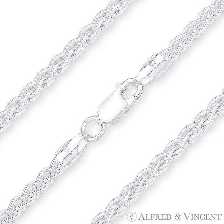 Other 4.2mm Classic Wheat Link Italian Spiga Chain Bracelet 8" Size ONE SIZE - 1 Thumbnail