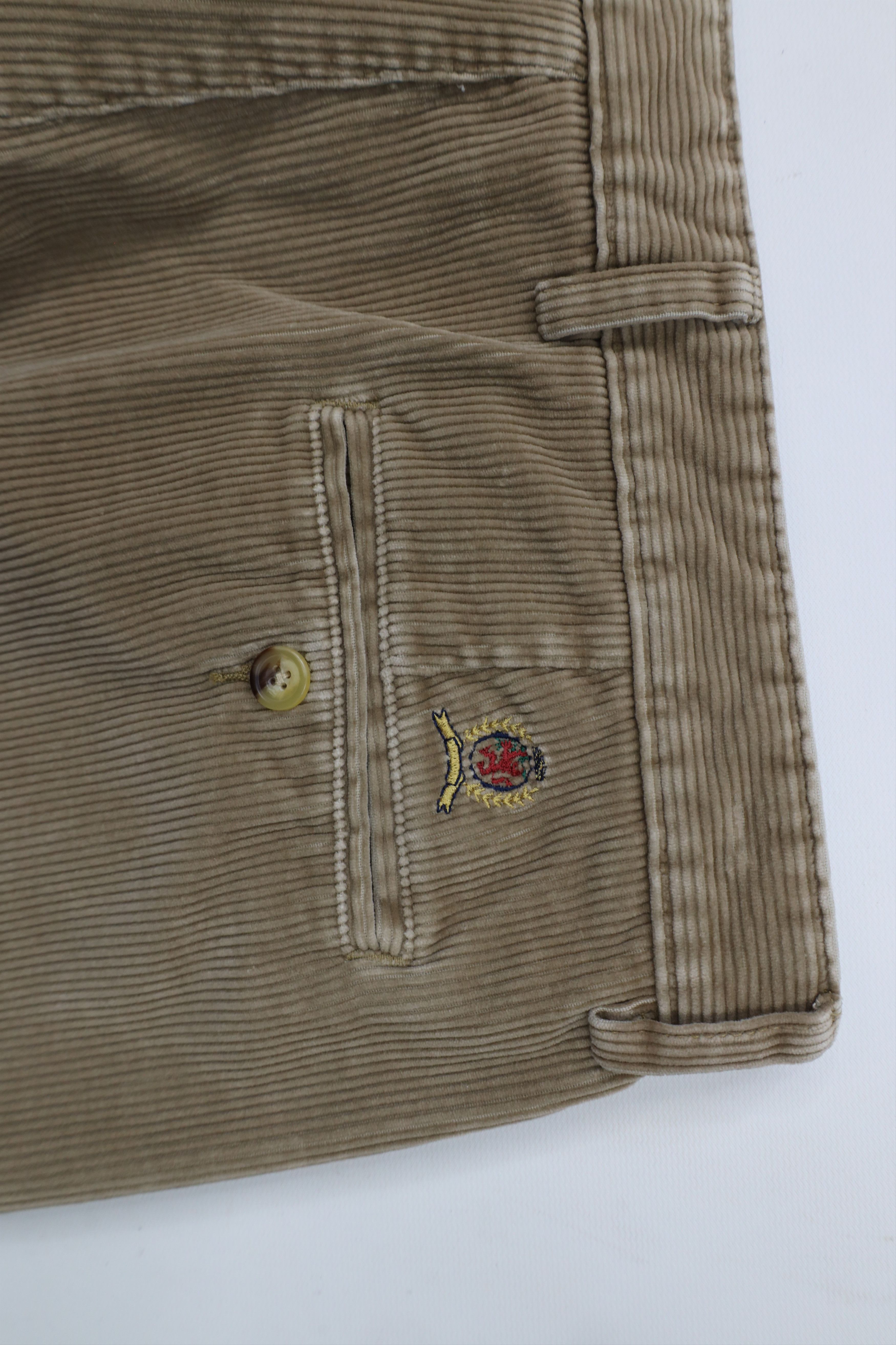 Tommy Hilfiger × Vintage Vintage 90s Tommy Hilfiger Wide Leg Corduroy Pants Beige Size US 34 / EU 50 - 13 Thumbnail