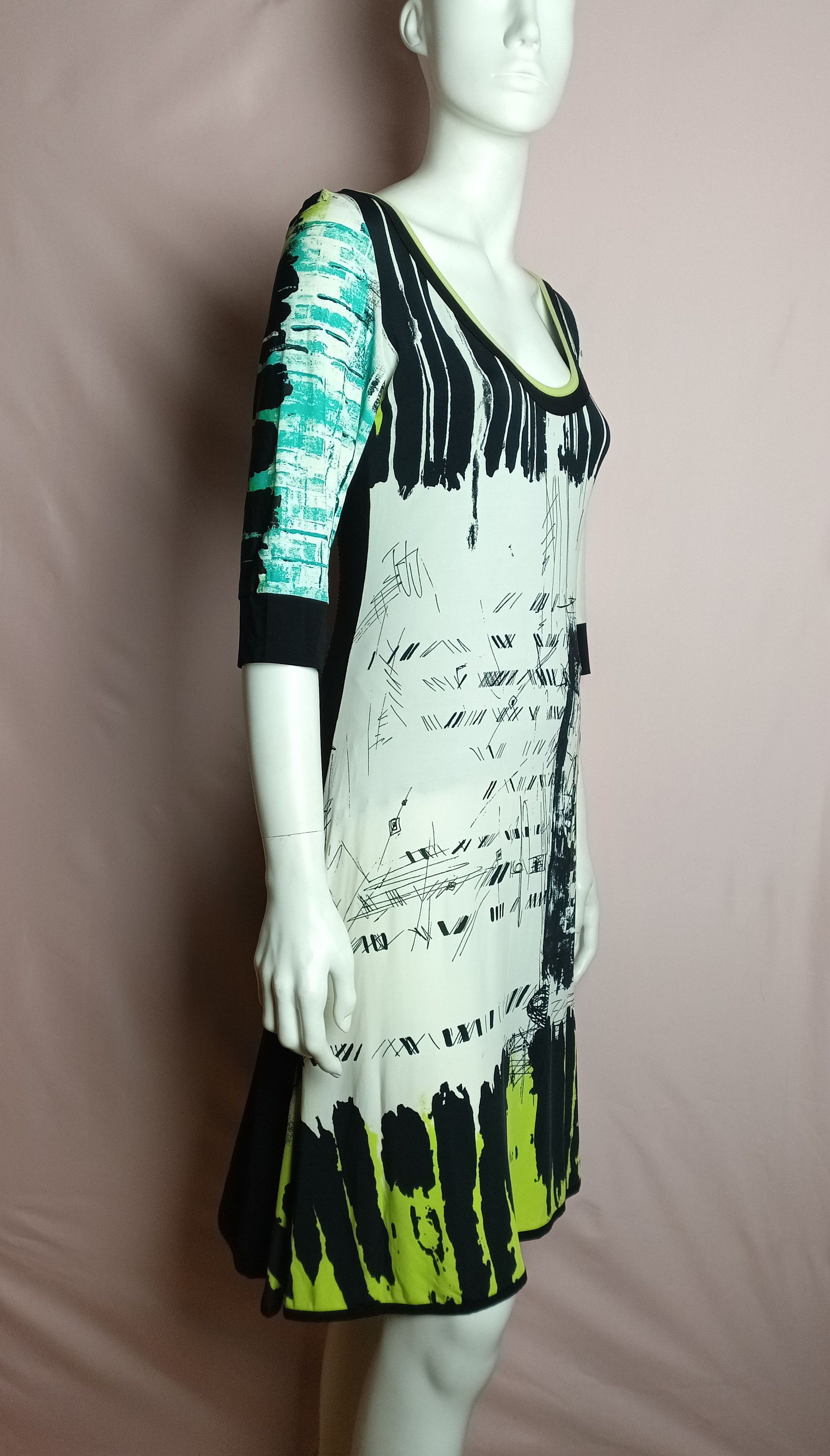Other Save the Queen Abstract Print 3/4 Sleeve Midi Dress XL Size XL / US 12-14 / IT 48-50 - 2 Thumbnail