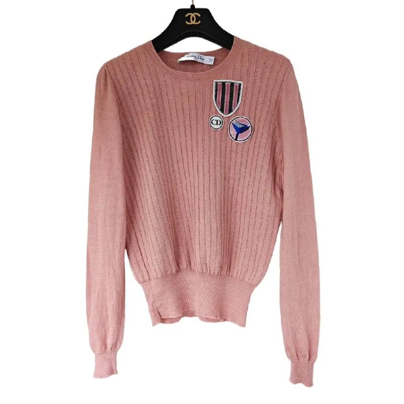 Dior Pink Cashmere Long Sleeve Sweater 0089