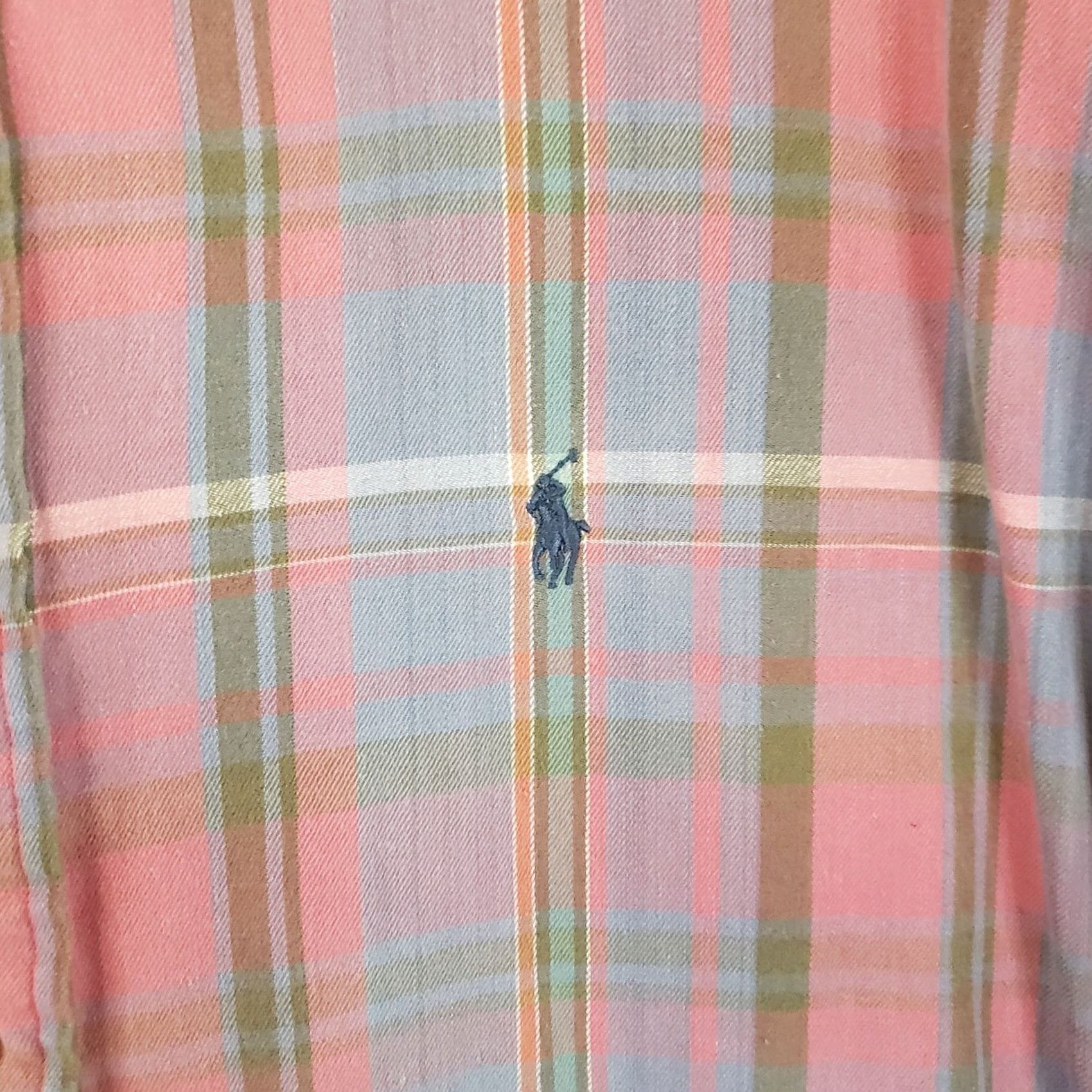 Ralph Lauren Ralph Lauren Button-Up Shirt Men XXL Pink Blue Gray Plaid Logo Size US XXL / EU 58 / 5 - 6 Thumbnail