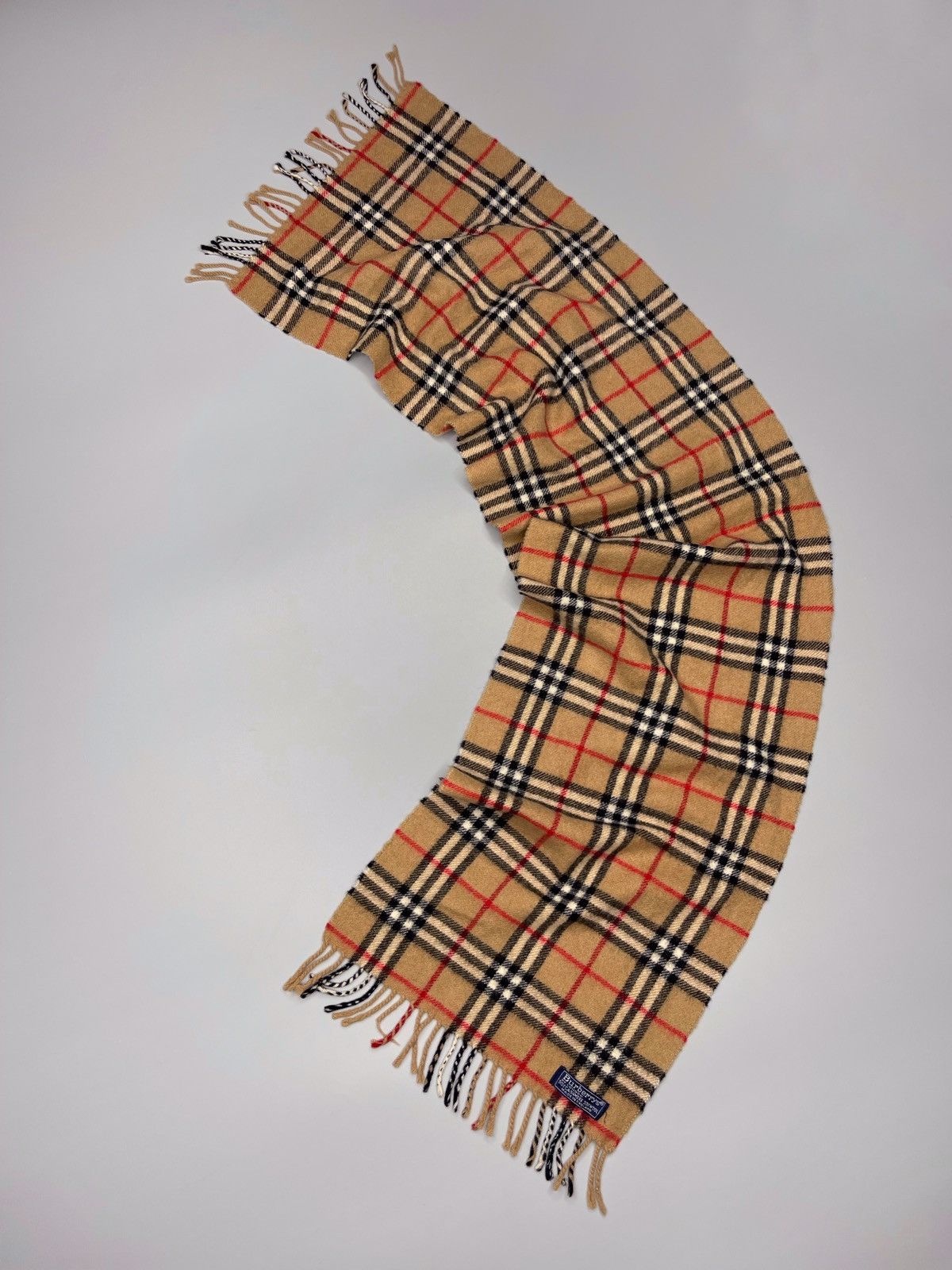Burberry × Vintage Vintage Burberry Cashmere/Wool Scarf Nova Check Size ONE SIZE - 3 Thumbnail