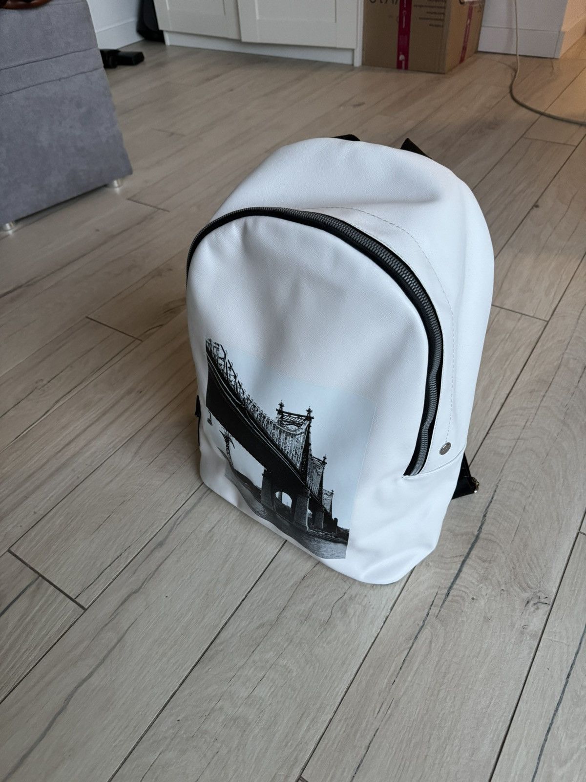 Calvin Klein 205W39NYC Calvin Klein X Andy Warhol New York Bridge White Backpack Size ONE SIZE - 2 Thumbnail