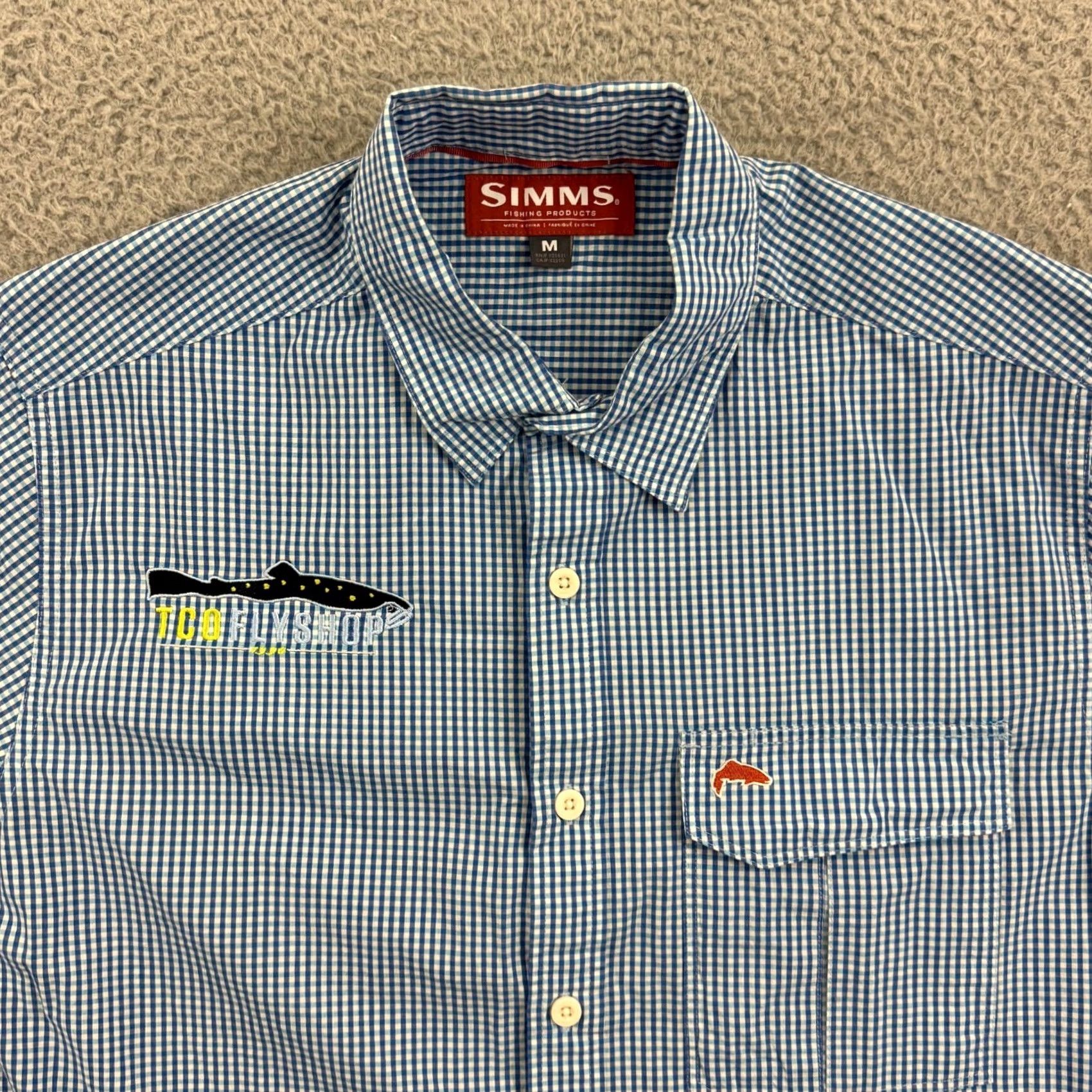 Vintage Simms Mens Medium Blue Plaid Short Sleeve Button-Up Casual Shirt Outdoors Fishing Size US M / EU 48-50 / 2 - 3 Thumbnail
