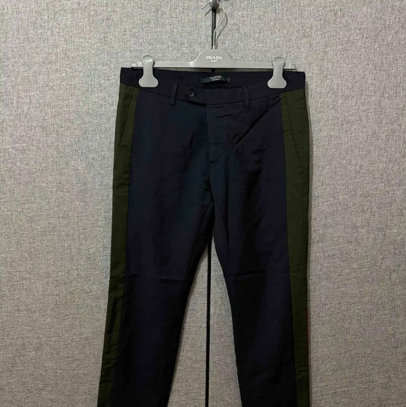 Valentino Valentino Black Wool Check Casual Pants 0089 Size US 26 / EU 42 - 1 Thumbnail
