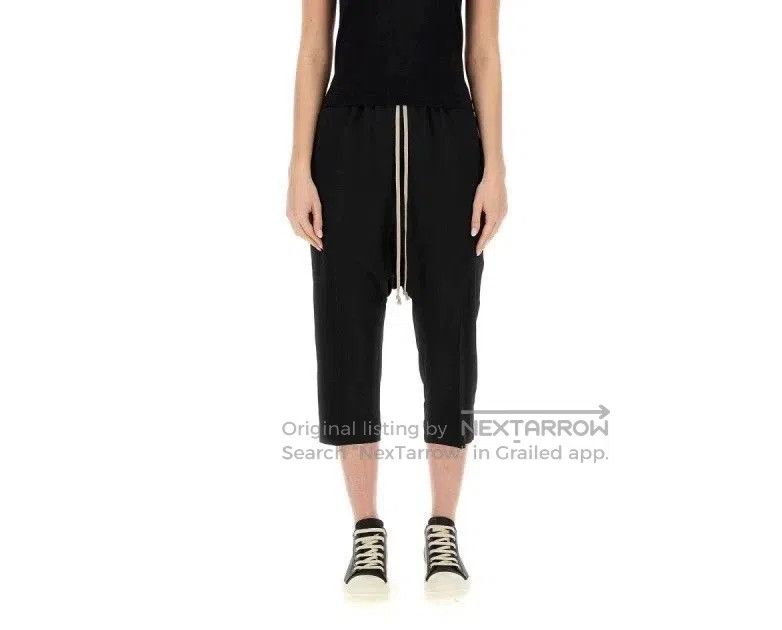 Rick Owens Drkshdw Rick Owens DRKSHDW Logo Drop-Crotch Pants. Size US 34 / EU 50 - 1 Thumbnail