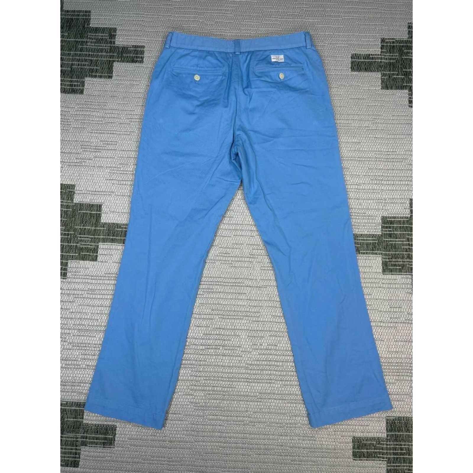 Vineyard Vines Vineyard Vines Slim Fit Club Pants Mens 32x30 Blue Cotton Twill Straight Leg Pants Size US 32 / EU 48 - 2 Thumbnail