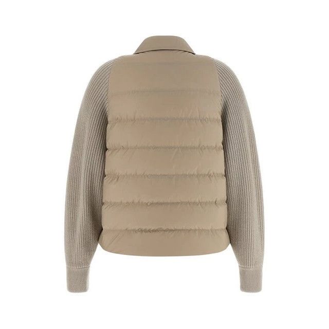 Brunello Cucinelli BRUNELLO CUCINELLI Beige Shiny Flap Jacket New & Authentic ( Size M / US 6-8 / IT 42-44 - 2 Thumbnail