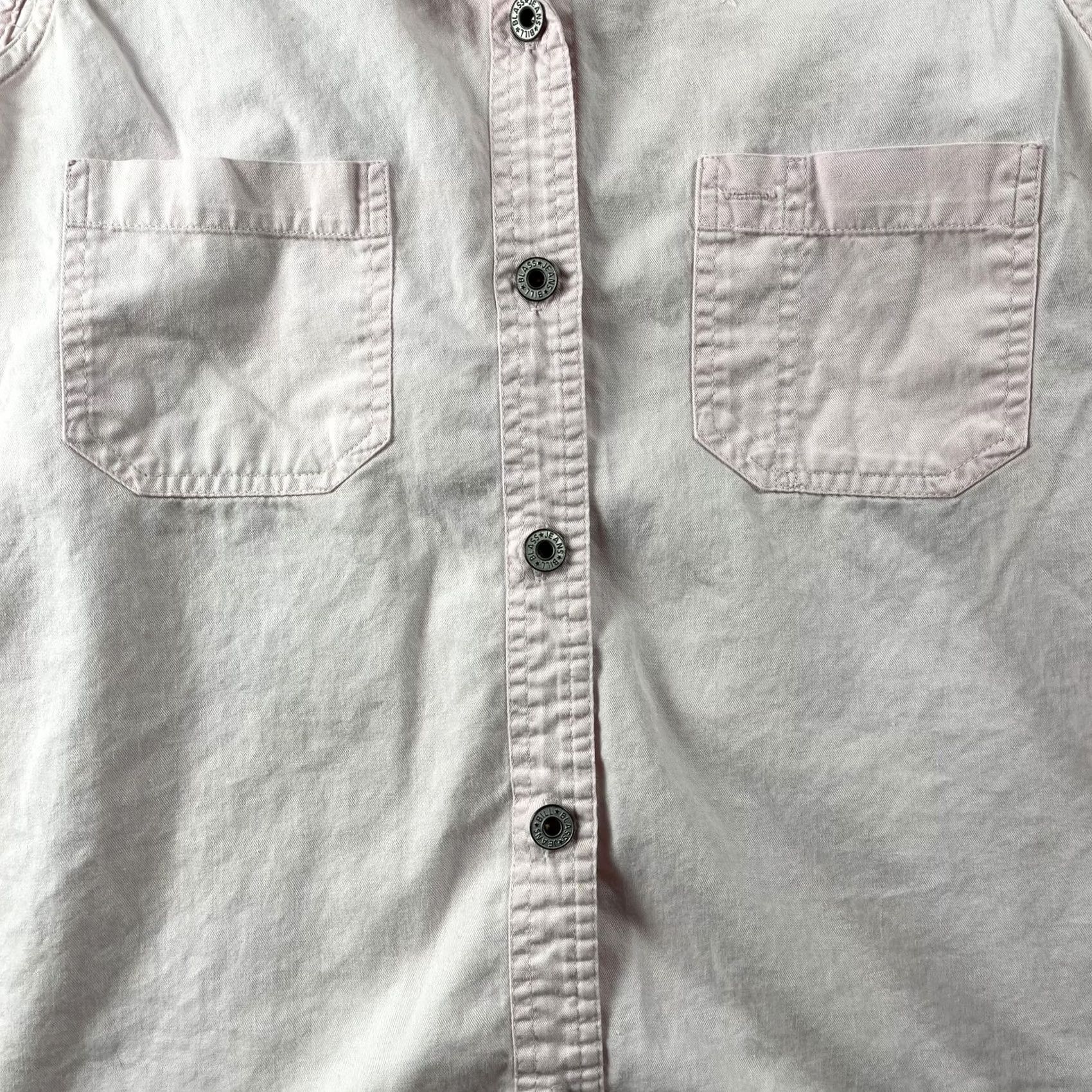 Bill Blass VINTAGE Bill Blass Shirt Womens Medium Pink Sleeveless Button Up Chambray Top Size M / US 6-8 / IT 42-44 - 2 Thumbnail