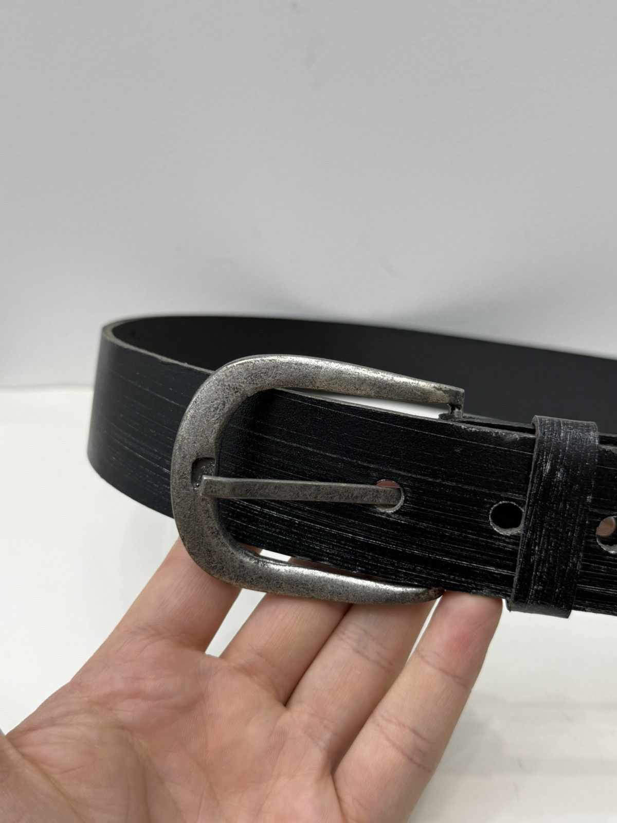 Diesel Vintage Y2K Diesel Painted Margiela Style Belt Size 30 - 2 Thumbnail