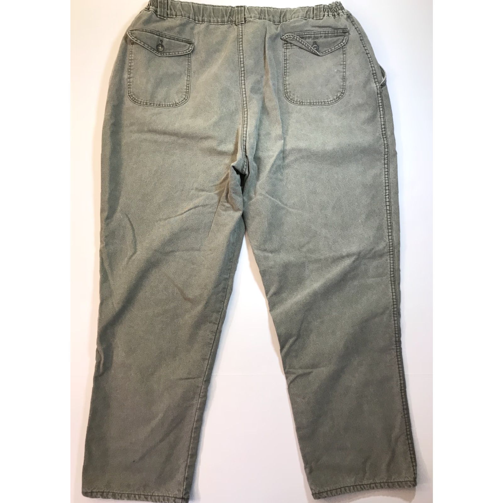Vintage VINTAGE L.L. Bean Pathfinder Pants Mens Canvas Green 36 Relaxed Fit 38in Inseam Workwear Casual Mens Size US 38 / EU 54 - 7 Thumbnail