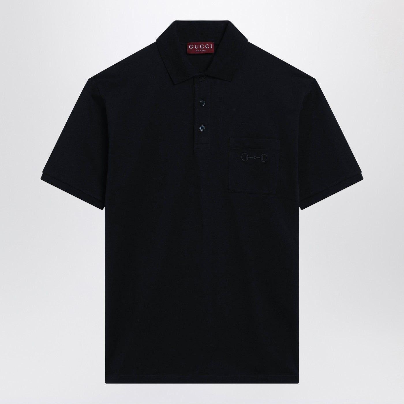 Gucci Gucci Midnight Blue Stretch Cotton Pique Polo Shirt Size US L / EU 52-54 / 3 - 1 Thumbnail