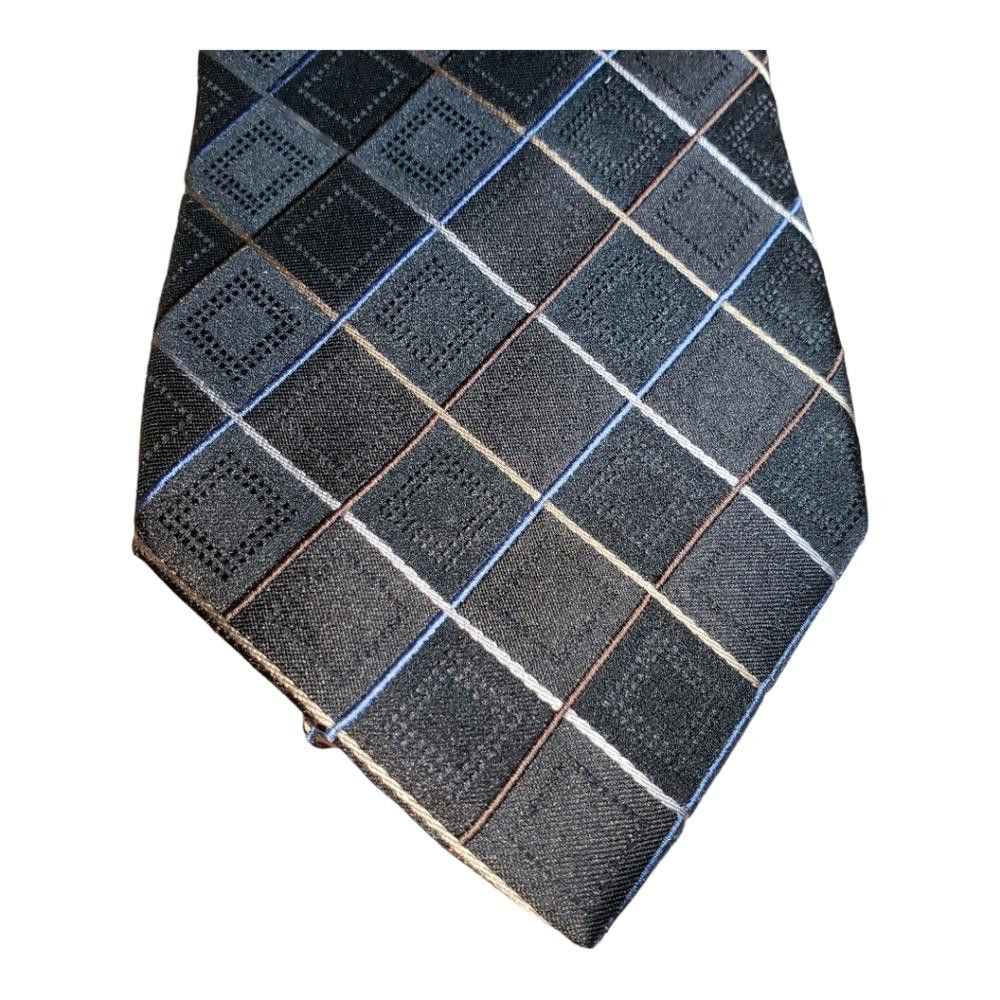 Designer T110 Paul Dione Black Vintage Silk Tie 60" Size ONE SIZE - 2 Thumbnail