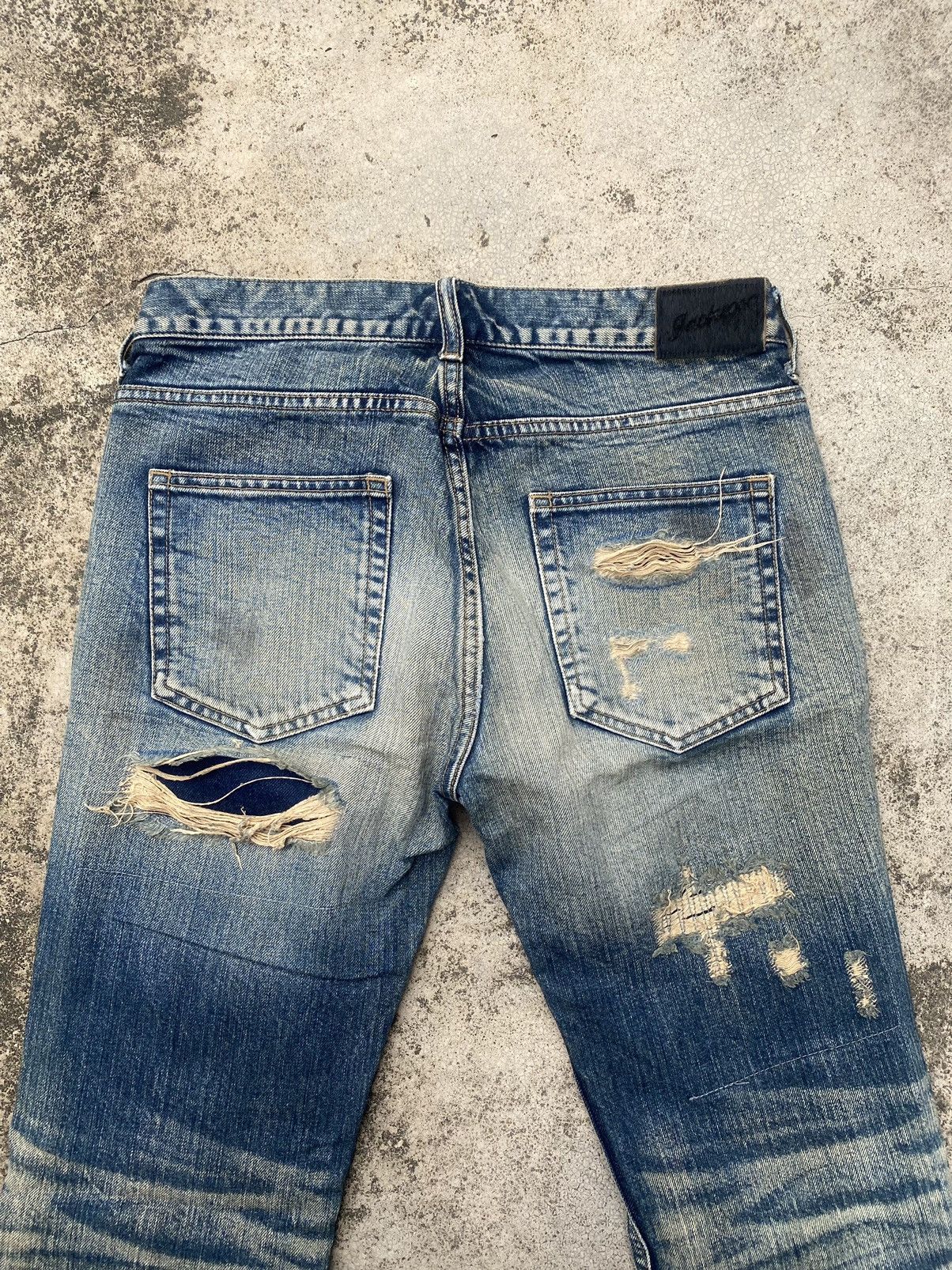 JACKROSE × Japanese Brand Flare Jeans Jackrose Distressd Clawkmark Boro Bootcut Size US 30 / EU 46 - 19 Thumbnail