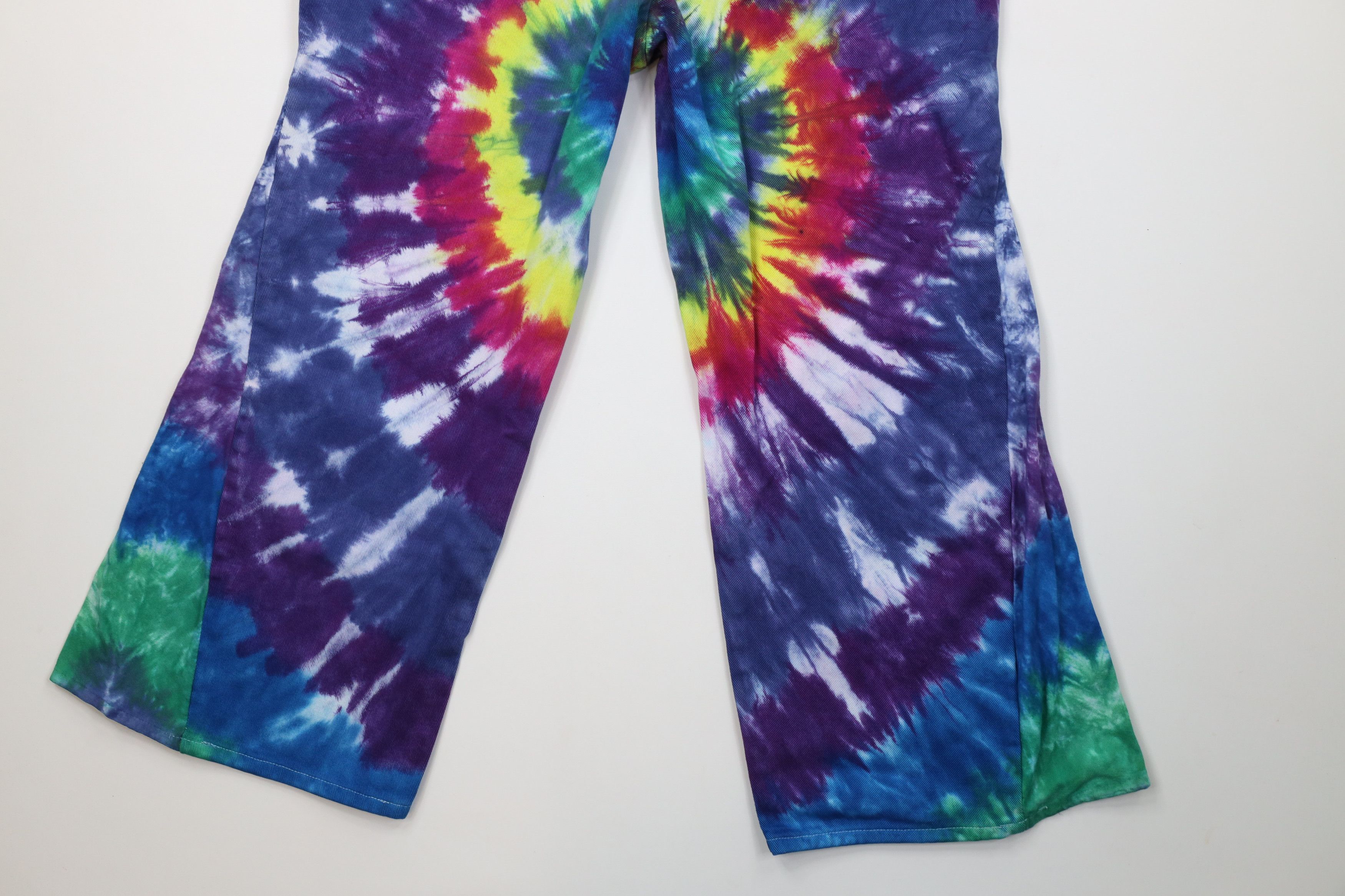 Vintage Vintage 90s Streetwear Tie Dye Bell Bottoms Denim Jeans USA Size 36" / US 14 / IT 50 - 11 Thumbnail