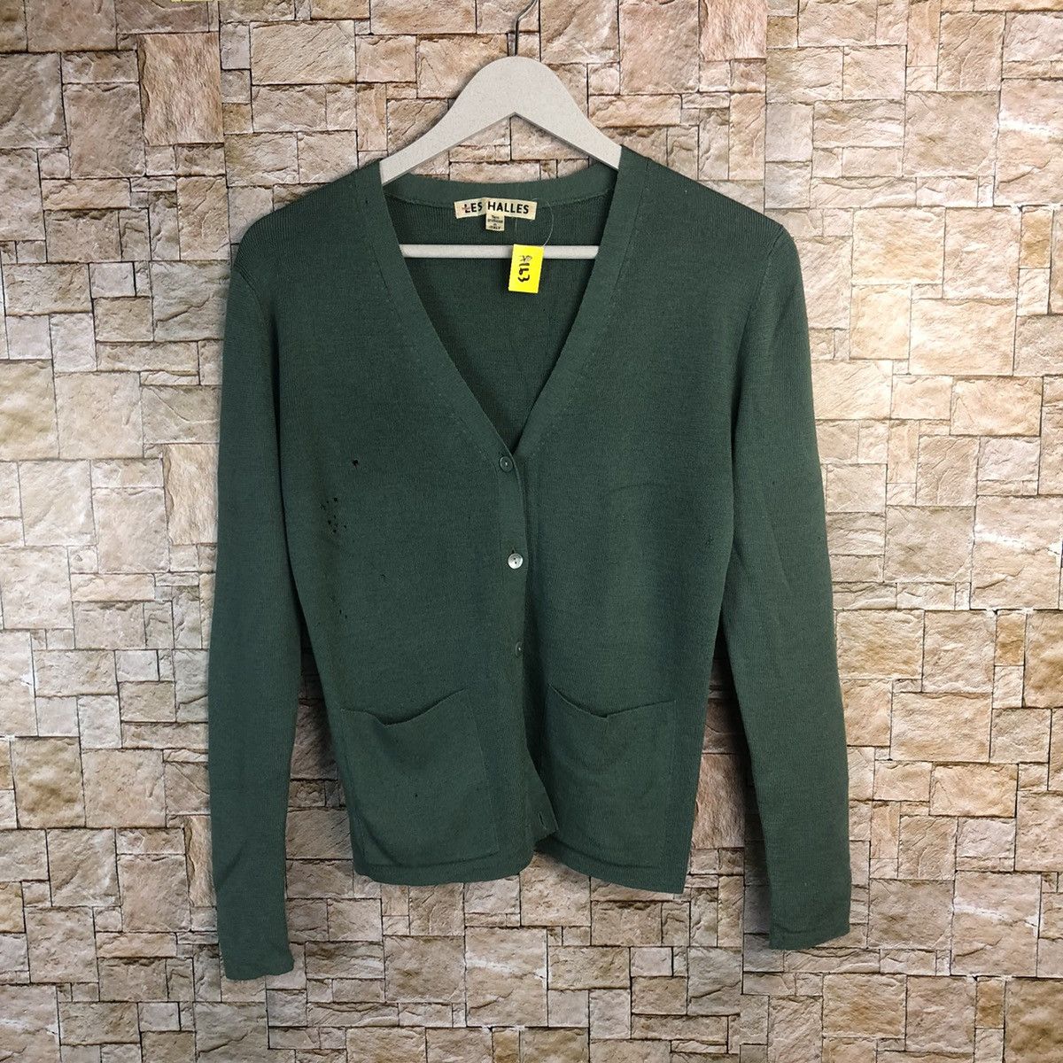 Vintage Les Halles Green Cardigan Knitwear #A163 Size S / US 4 / IT 40 - 1 Thumbnail
