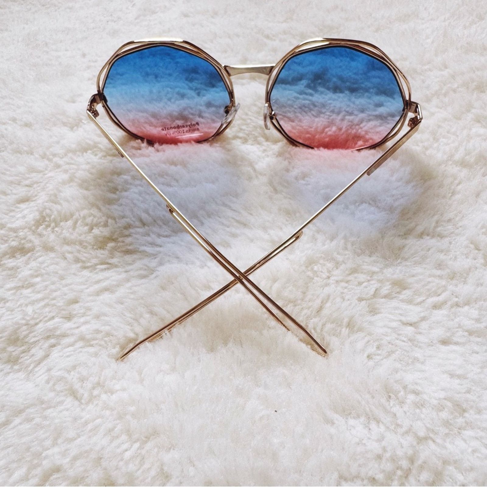 Other Seraphina Blue & Pink Geometric Sunglasses Size ONE SIZE - 10 Thumbnail