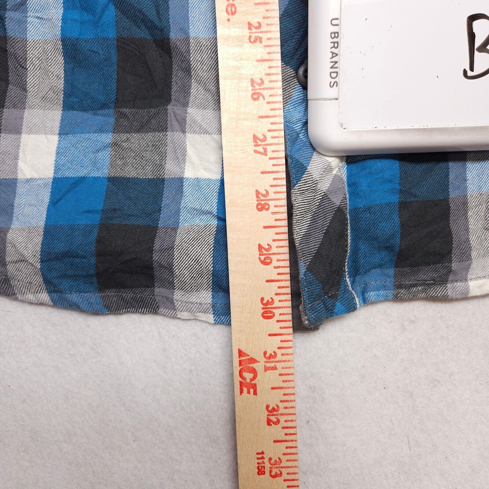 Ocean Current Ocean Current Gingham Flannel Button Shirt Mens Size L Blue Size US L / EU 52-54 / 3 - 9 Thumbnail