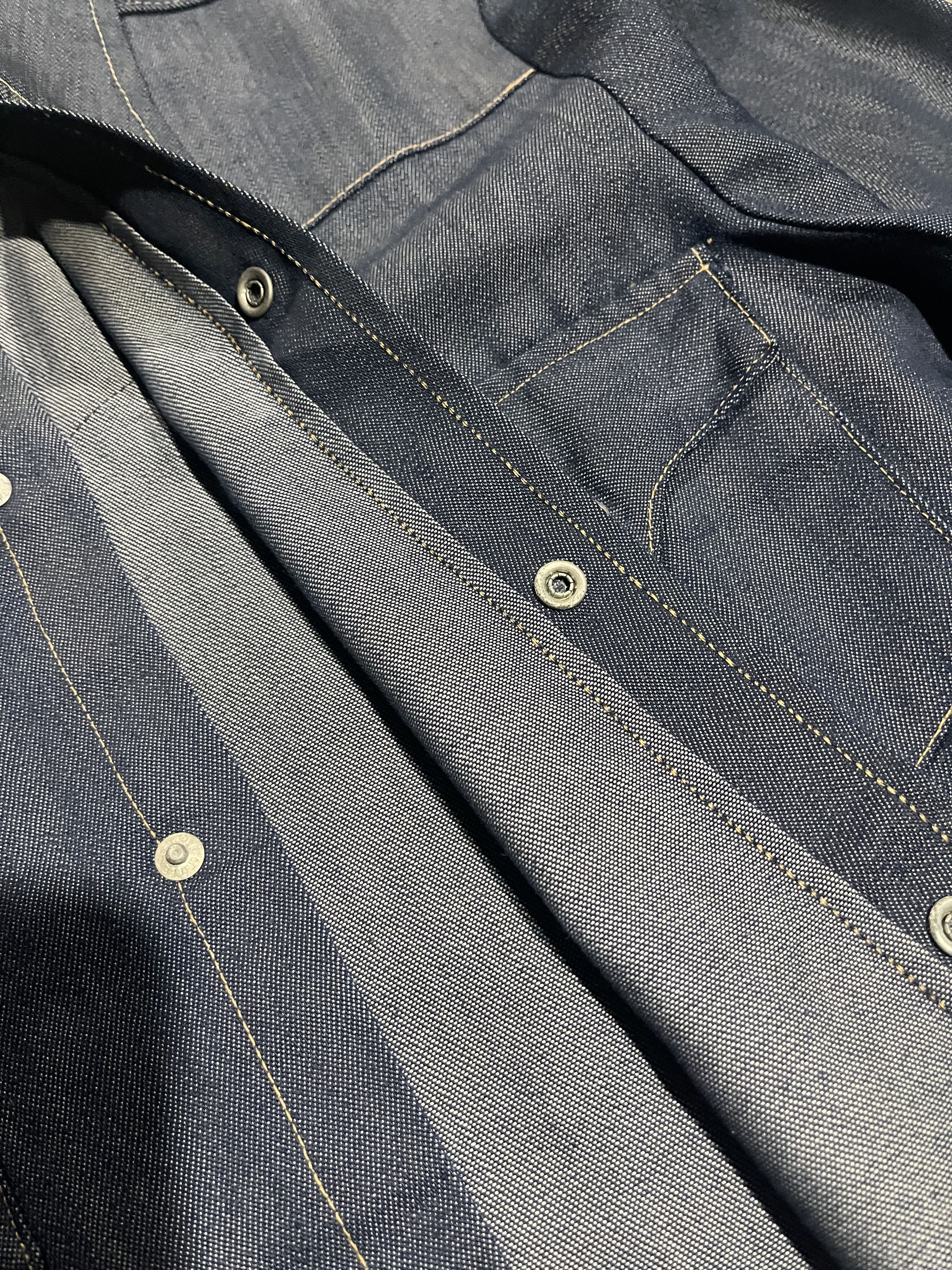 Vintage Vtg 50s Era Key Imperial Button Down Shirt WW2 Denim raw Size US M / EU 48-50 / 2 - 7 Thumbnail