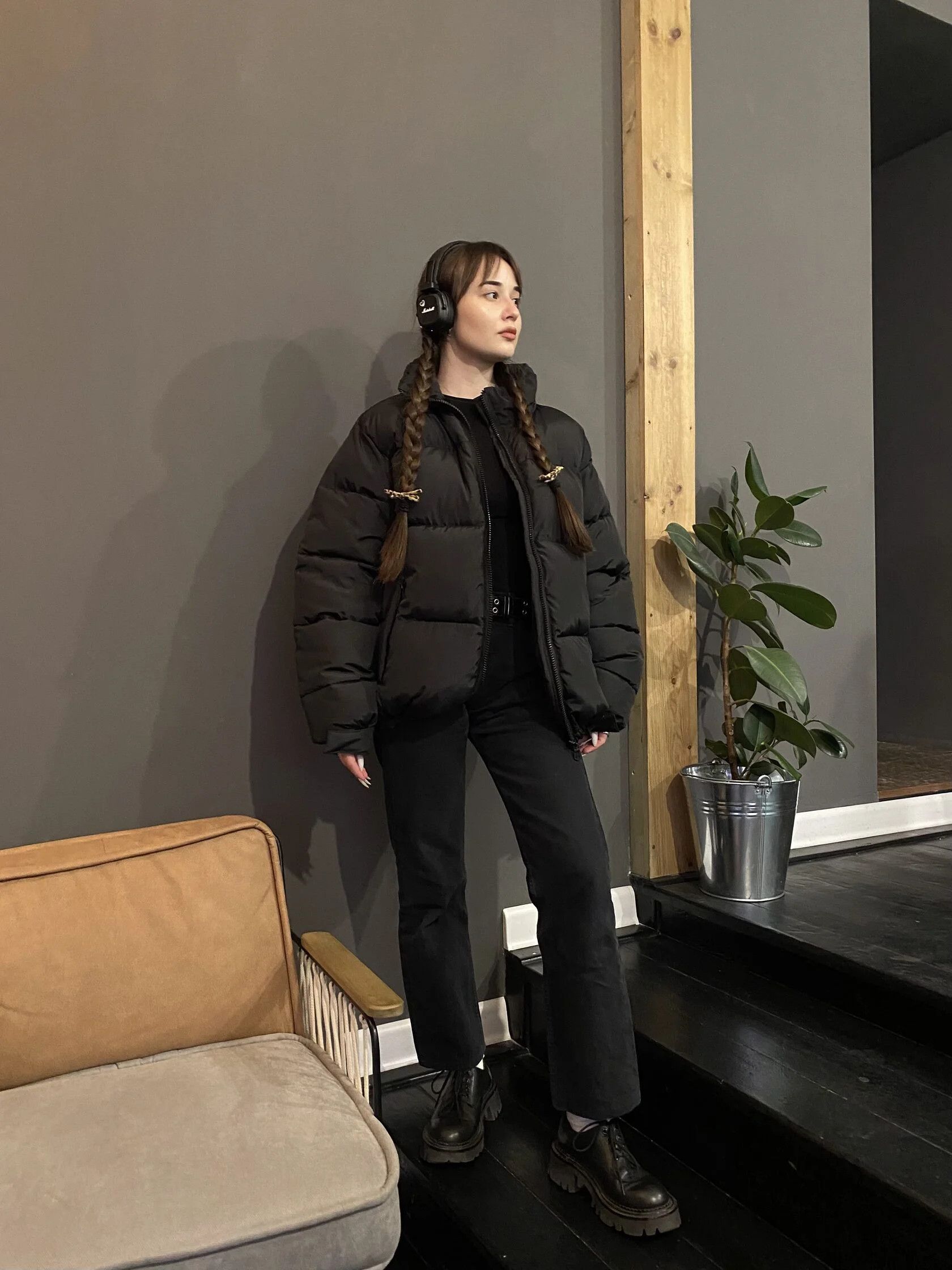 Other Streetwear puffer jacket down black printed ulika y2k Size US XL / EU 56 / 4 - 7 Thumbnail