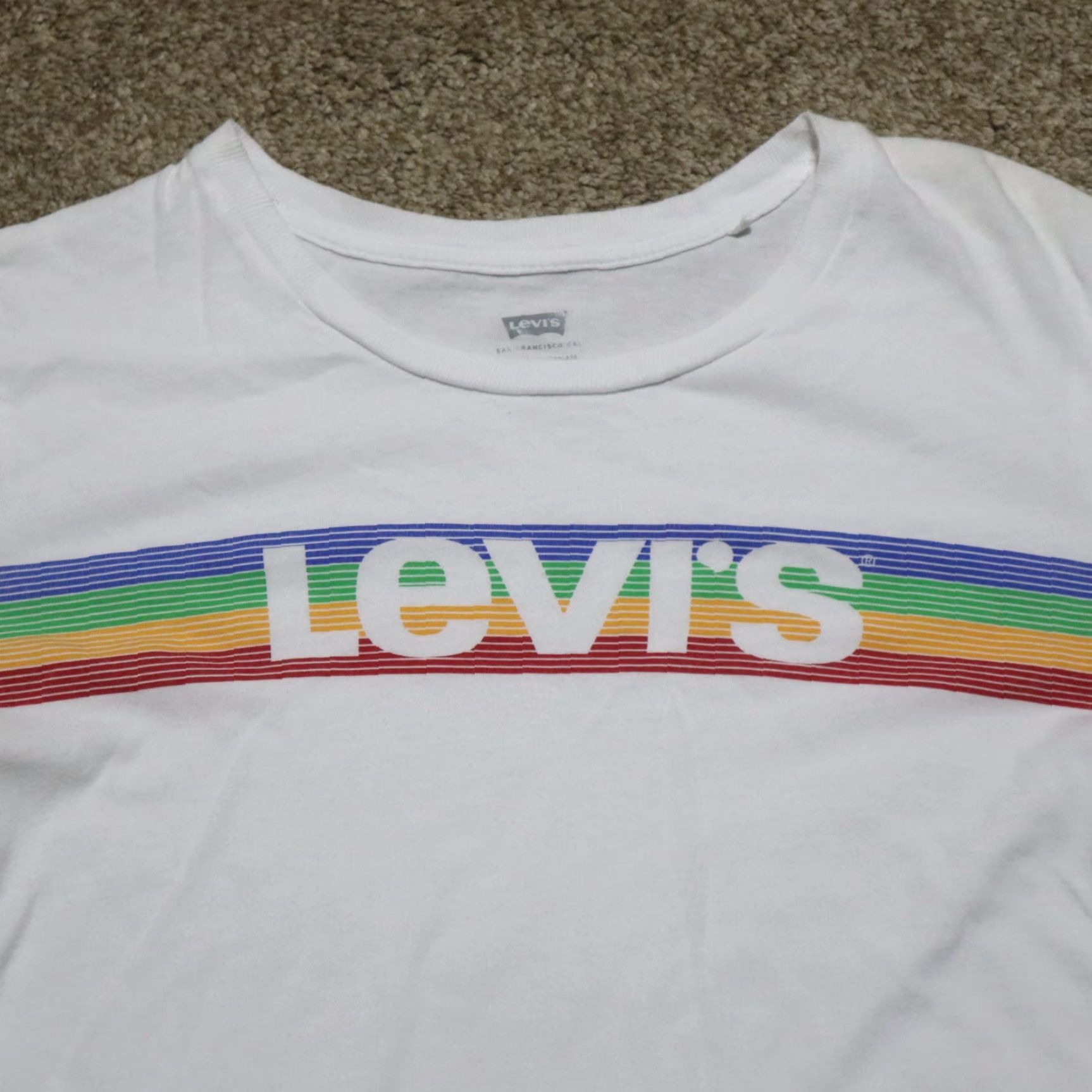 Levi's Levi's Shirt Women T-Shirt Crew Neck Short Sleeve Size S White Cotton Basic Size S / US 4 / IT 40 - 2 Thumbnail