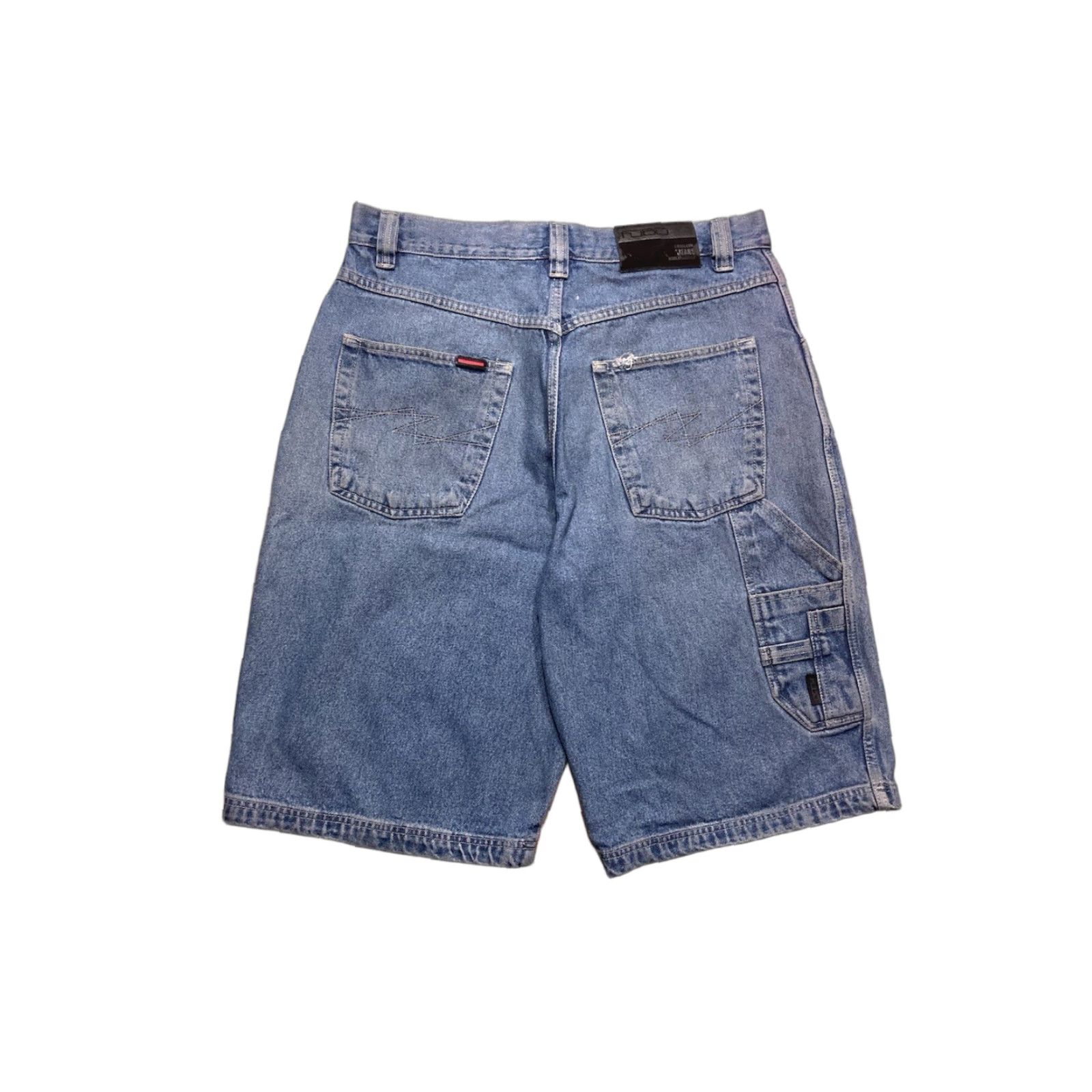 Fubu VINTAGE FUBU Baggy Jeans Shorts Jorts Wide Leg Hip Hop 35 IN Mens Blues 35 14” Inseam 25” Outseam Size US 35 - 1 Thumbnail