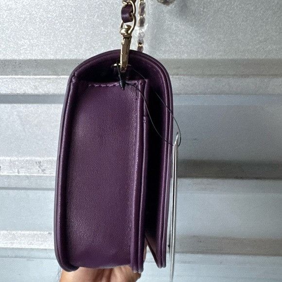 Badgley Mischka NWT BADGLEY MISCHKA PLUM DEBOSSED LOGO CROSSBODY Size ONE SIZE - 8 Thumbnail