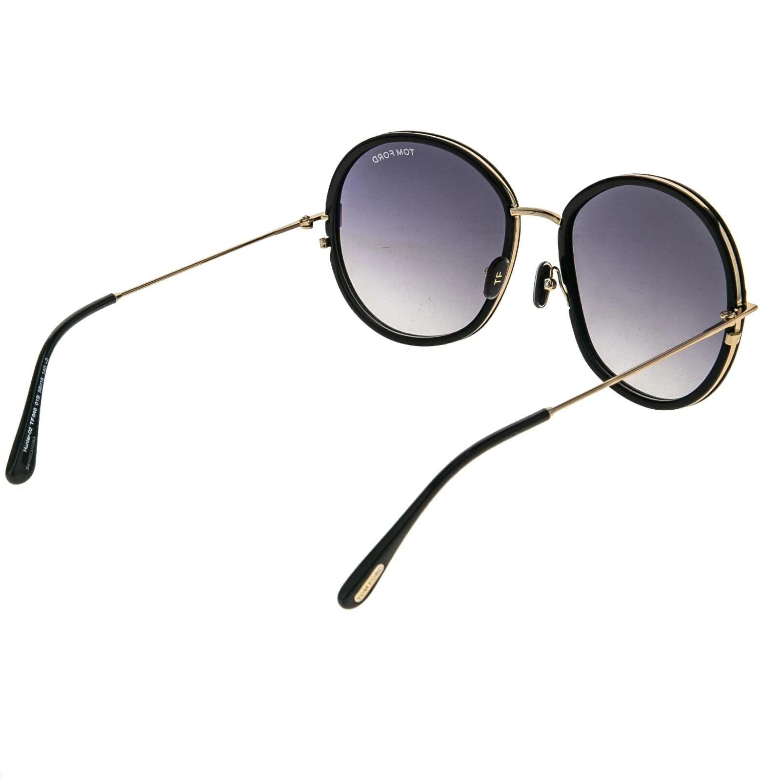 Tom Ford TOM FORD HUNTER 02 TF0946 01B Gold Black Sunglasses 946 Size ONE SIZE - 8 Thumbnail