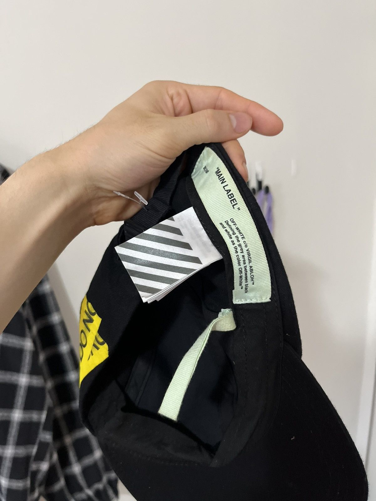 Off-White Off-White Firetape cap black rare Virgil Abloh fire line Size ONE SIZE - 5 Thumbnail