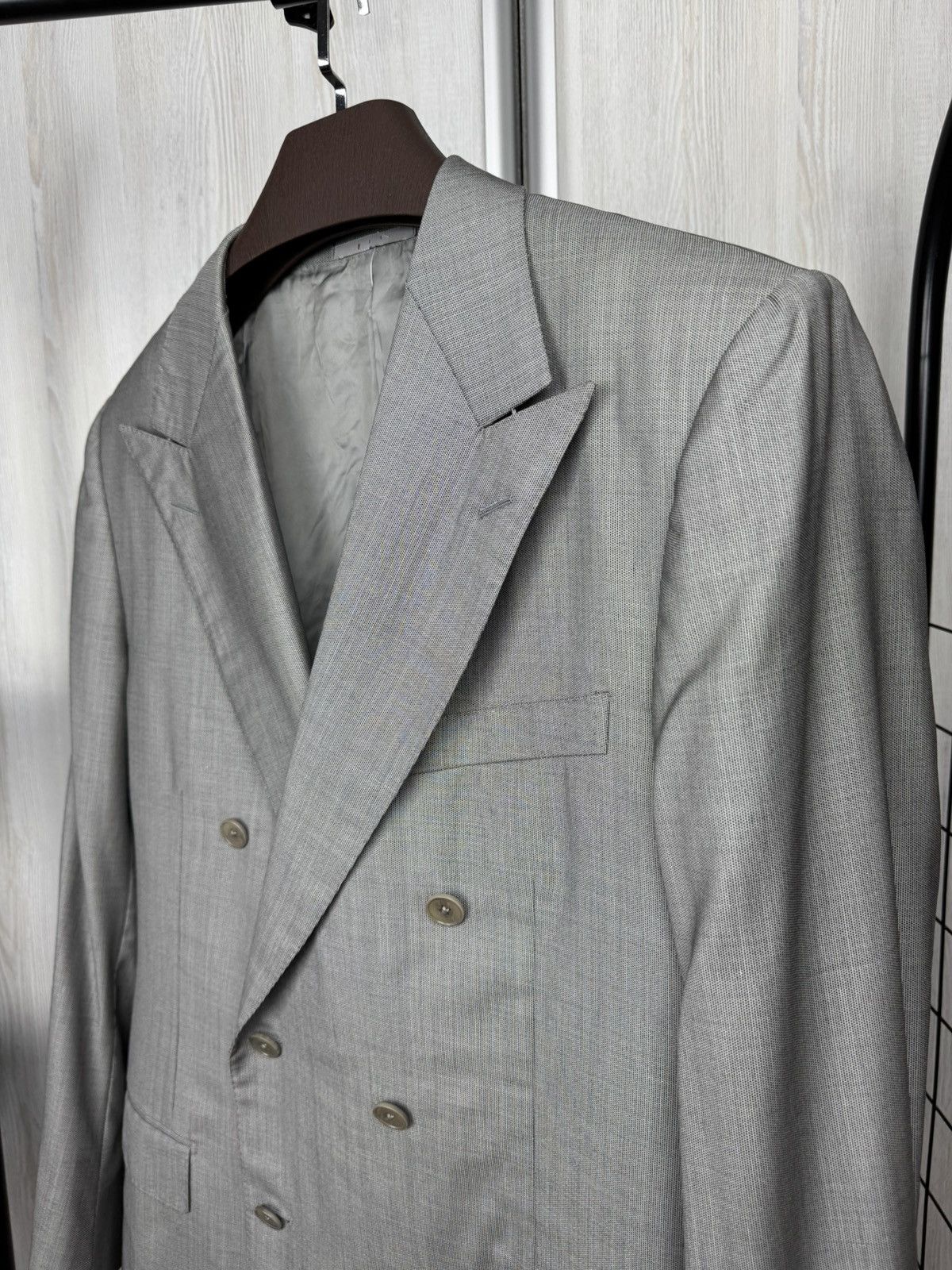 Ermenegildo Zegna Ermenegildo Zegna Trofeo silk double breasted blazer coat Size 42R - 5 Thumbnail