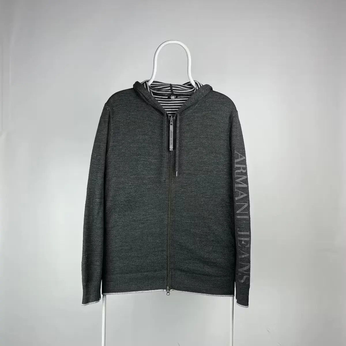 Armani Armani reverse knit sweater hoodie size XLARGE Size US XL / EU 56 / 4 - 1 Thumbnail