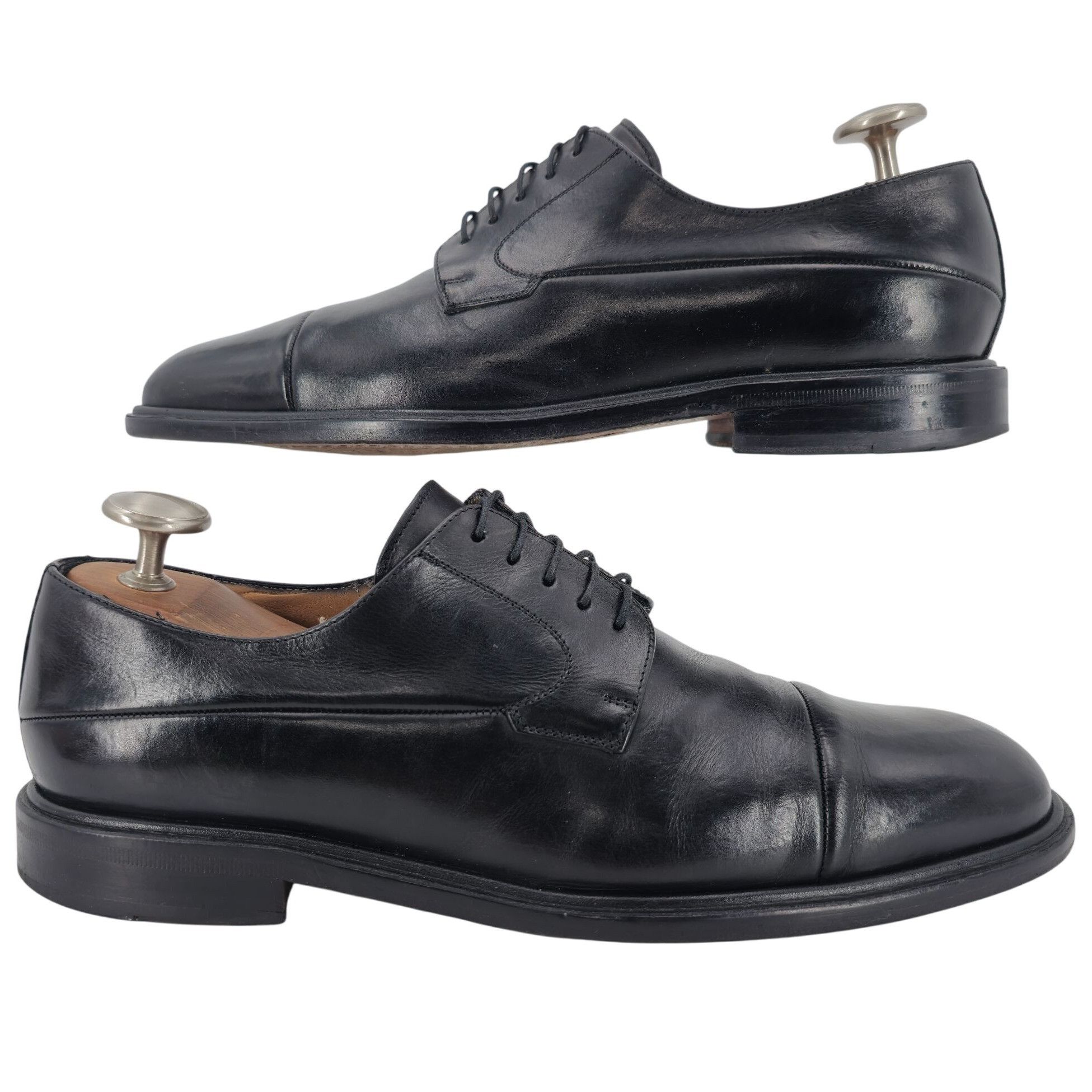 Mezlan Mezlan Spain Mens size 11 Dress Shoes Black Leather Cap-toe Size US 11 / EU 44 - 4 Thumbnail