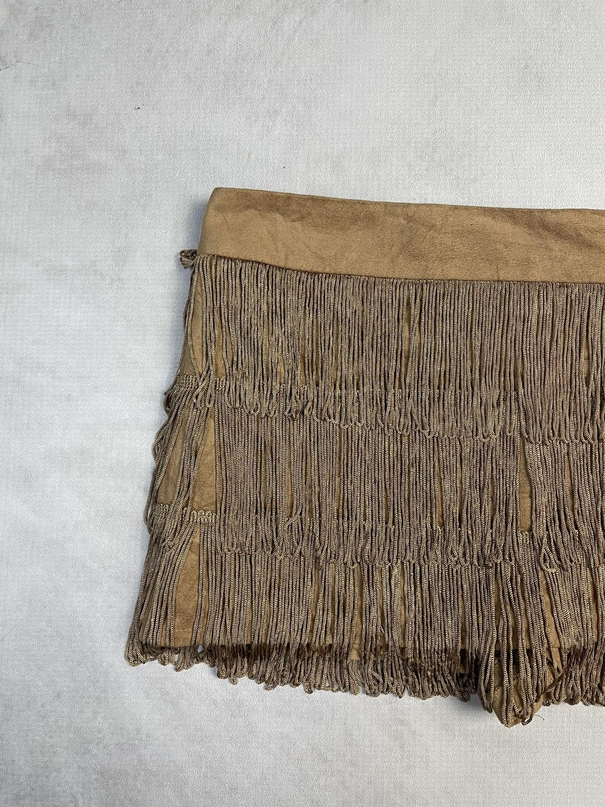 Hysteric Glamour Y2k Layla Rose Sukapan Fringe Faux Suede Skort Size 26" / US 2 / IT 38 - 2 Thumbnail