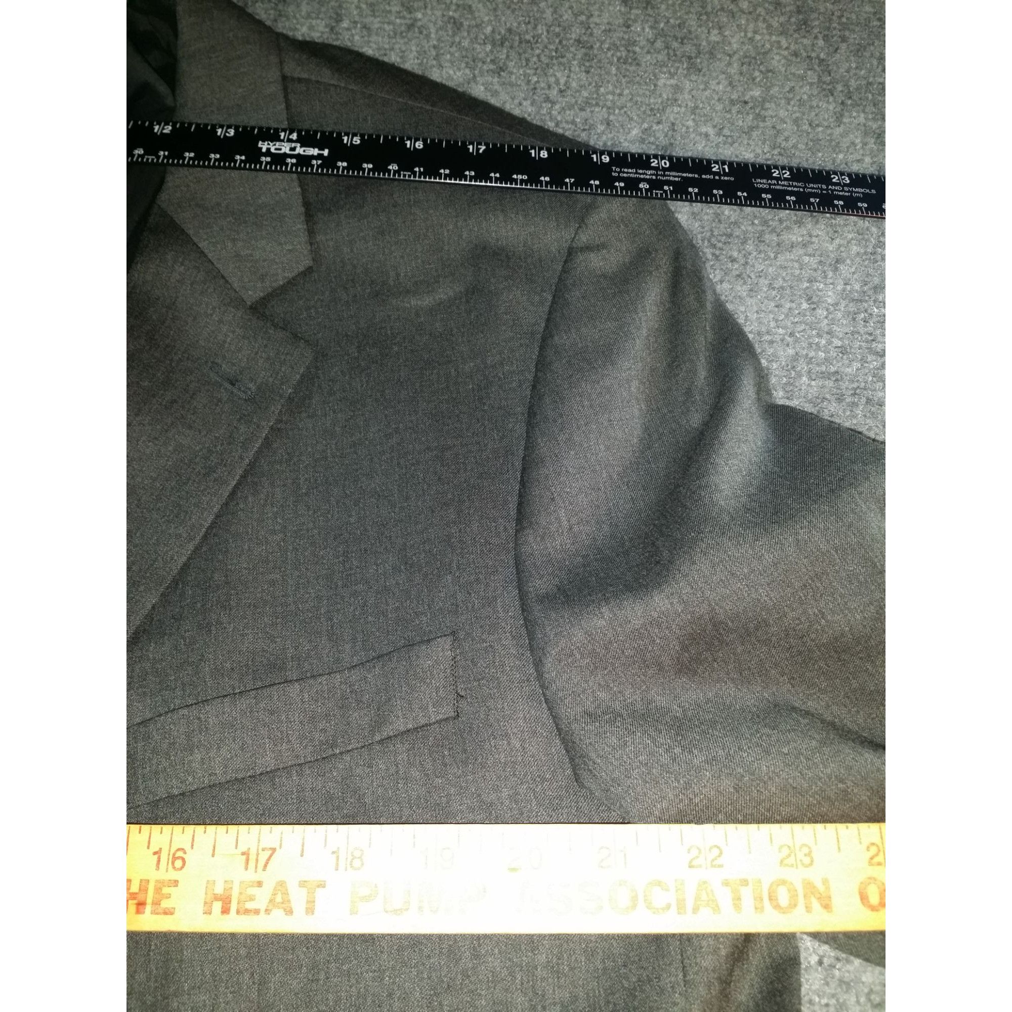 Lauren Ralph Lauren Lauren Ralph Lauren Wool Blazer Men Sz 46L Gray Designer Wor Size 46L - 4 Thumbnail