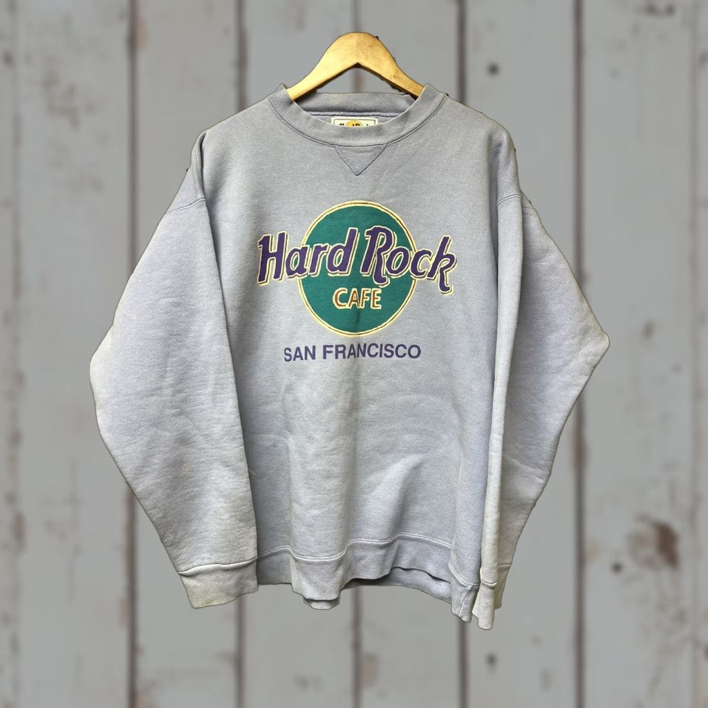Hard Rock Cafe VINTAGE Hard Rock Cafe San Francisco Sweatshirt Crewneck L Periwinkle Logo USA 90s Size US L / EU 52-54 / 3 - 1 Thumbnail