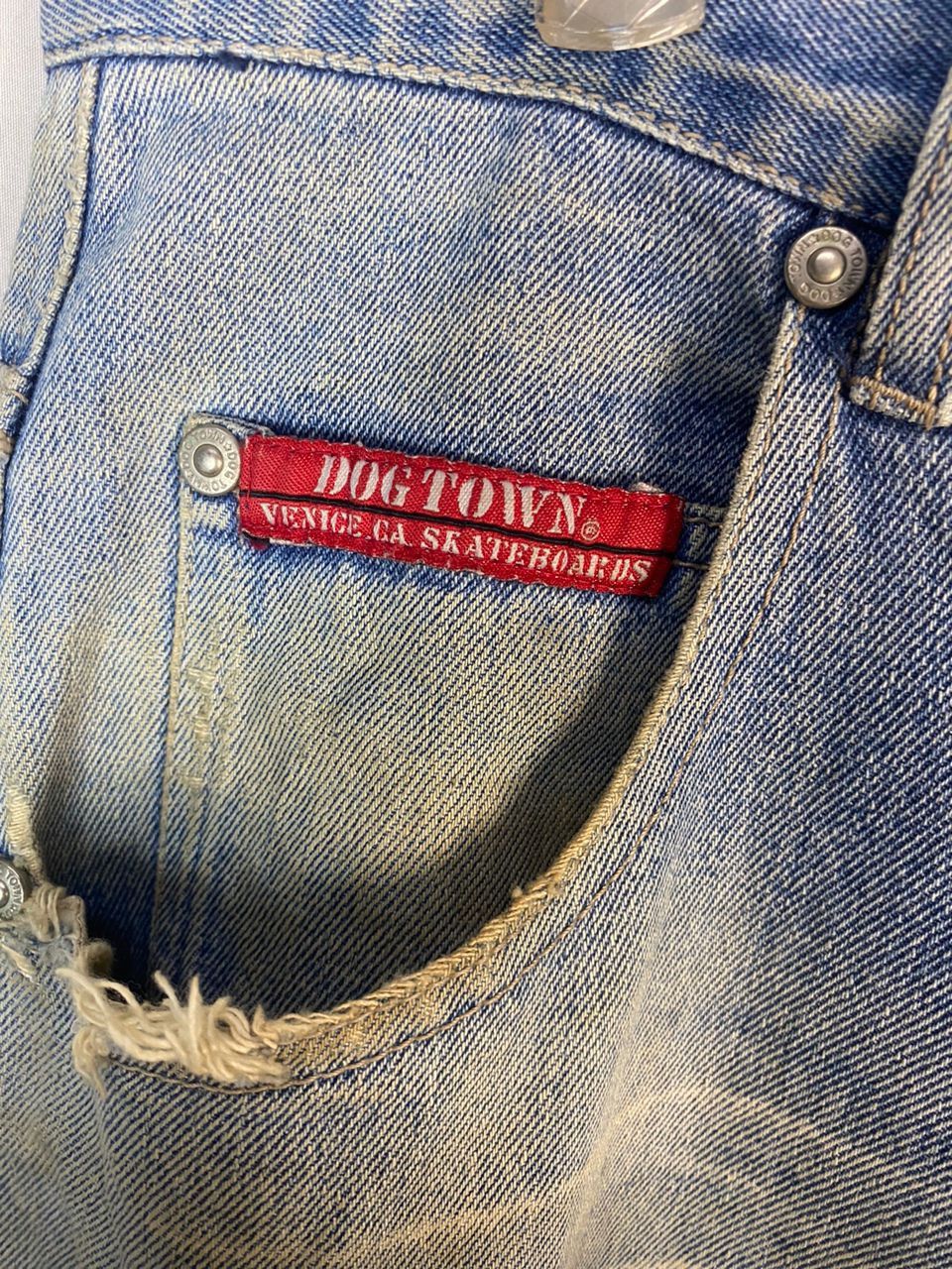 Dogtown Dogtown black dragon distressed denim jeans short pants Size US 35 - 15 Thumbnail