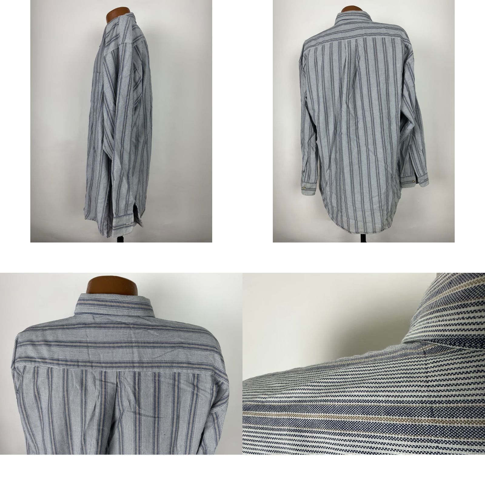 Vintage VINTAGE Reed St. James Oxford Shirt Men XLT TALL Navy Striped Wrinkle-Resistant Button Down Size US XL / EU 56 / 4 - 8 Thumbnail