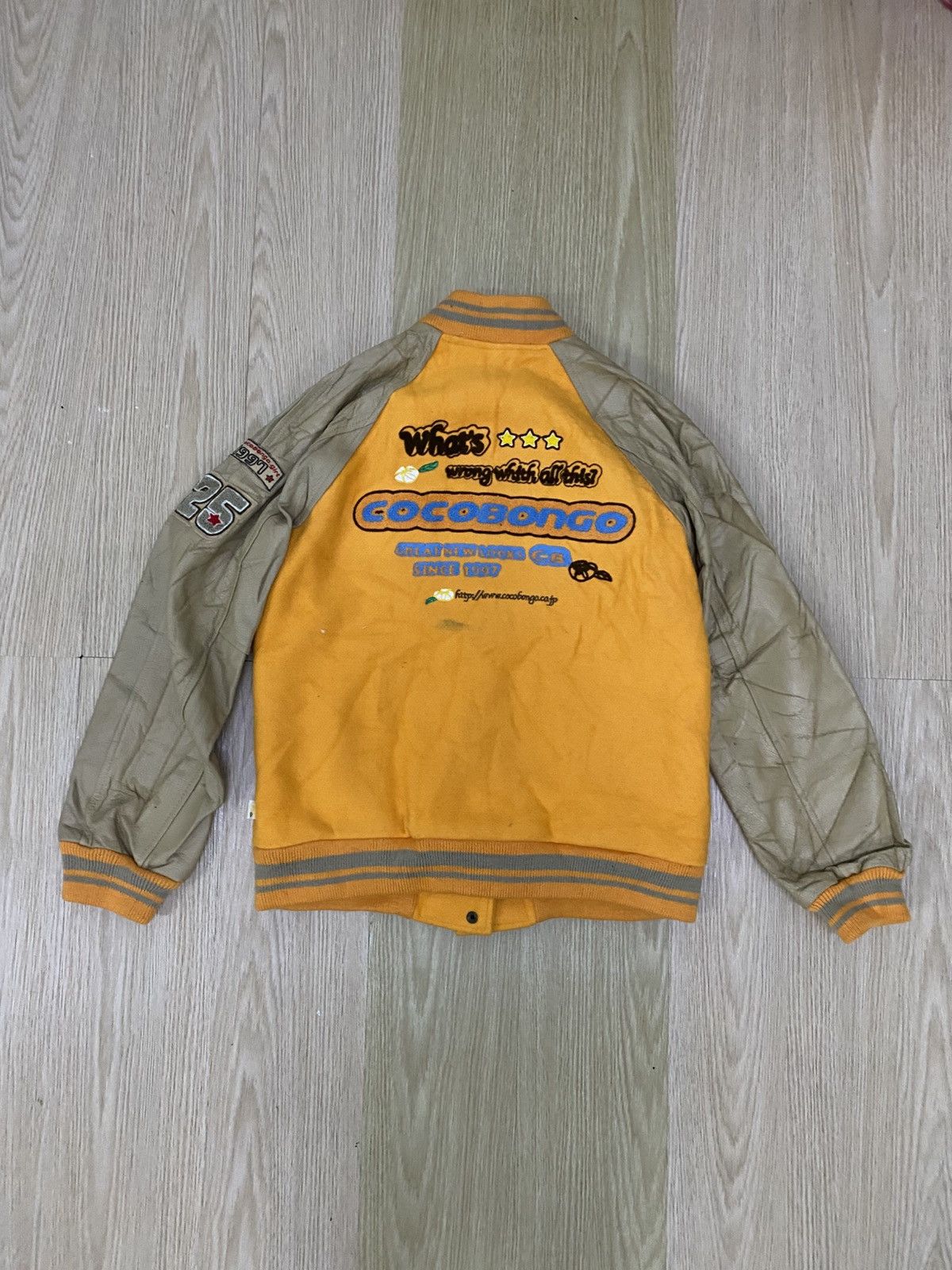 Japanese Brand Cocobongo leather sleeve varsity jacket Size US S / EU 44-46 / 1 - 2 Thumbnail