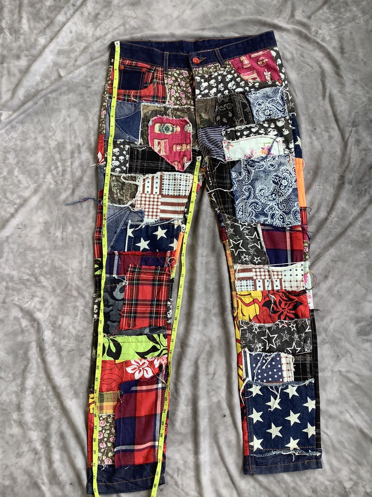 If Six Was Nine If6w9 Style Patchwork Emo Punk Size US 34 / EU 50 - 9 Thumbnail
