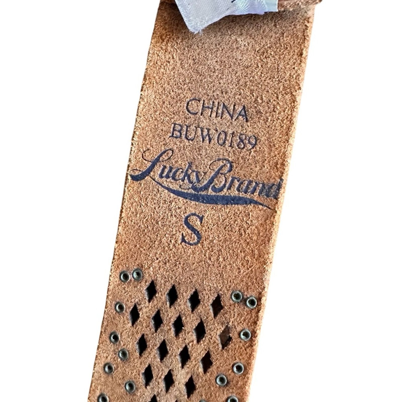 Lucky Brand Lucky Brand Studded Leather Belt – Dark Brown – Size Small Size ONE SIZE - 7 Thumbnail