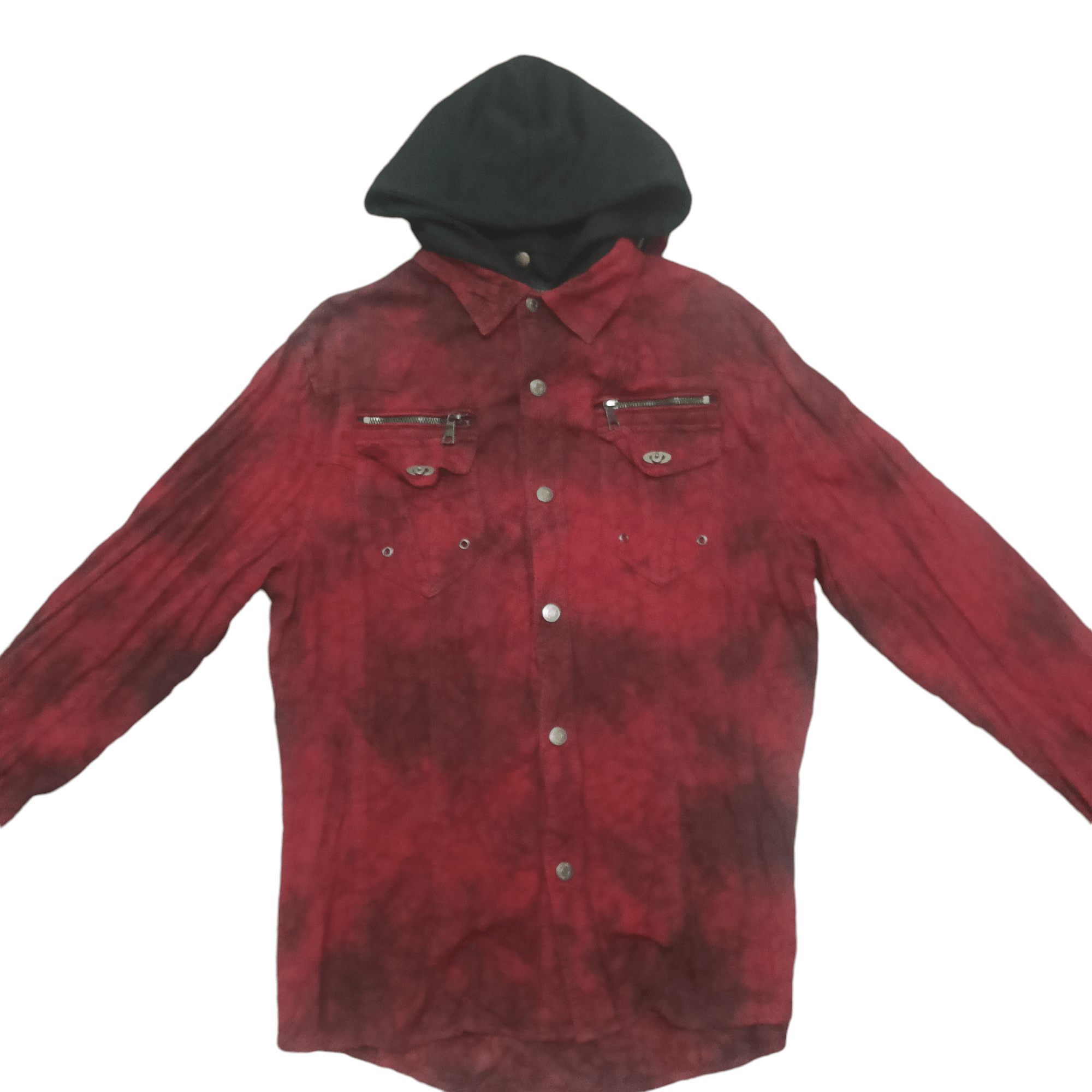In The Attic 🔥Rare in the attic Double Layer Shirt Hood Goth Punk Size US M / EU 48-50 / 2 - 5 Thumbnail