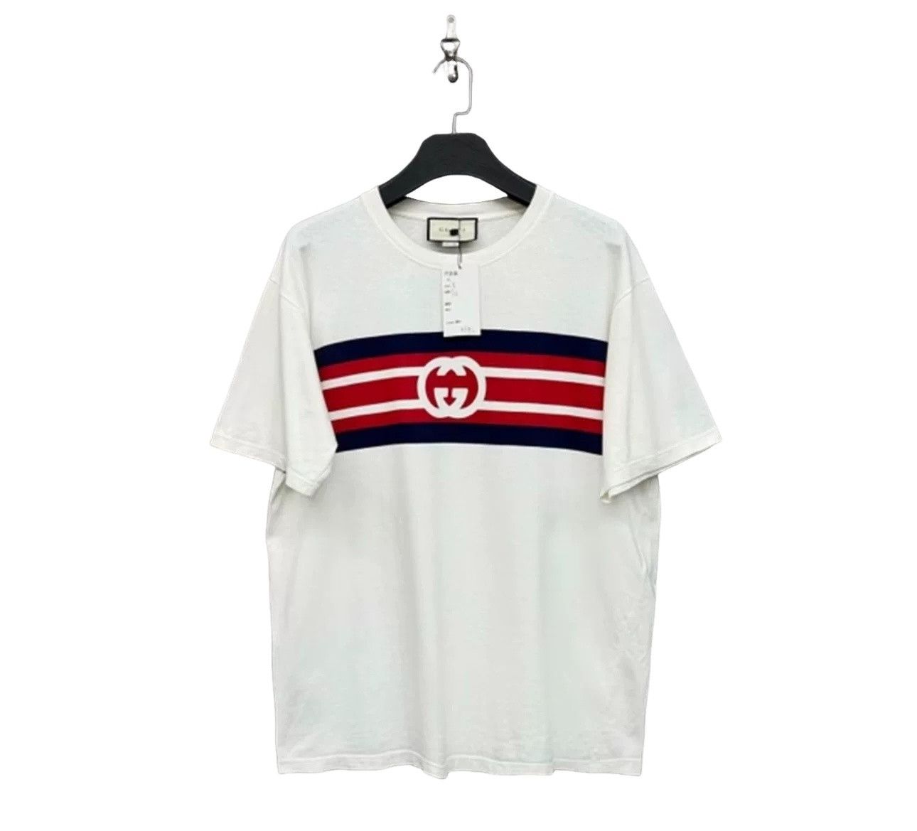 Gucci Gucci Interlocking G Stripe Logo T-Shirt Size M Size US M / EU 48-50 / 2 - 1 Thumbnail